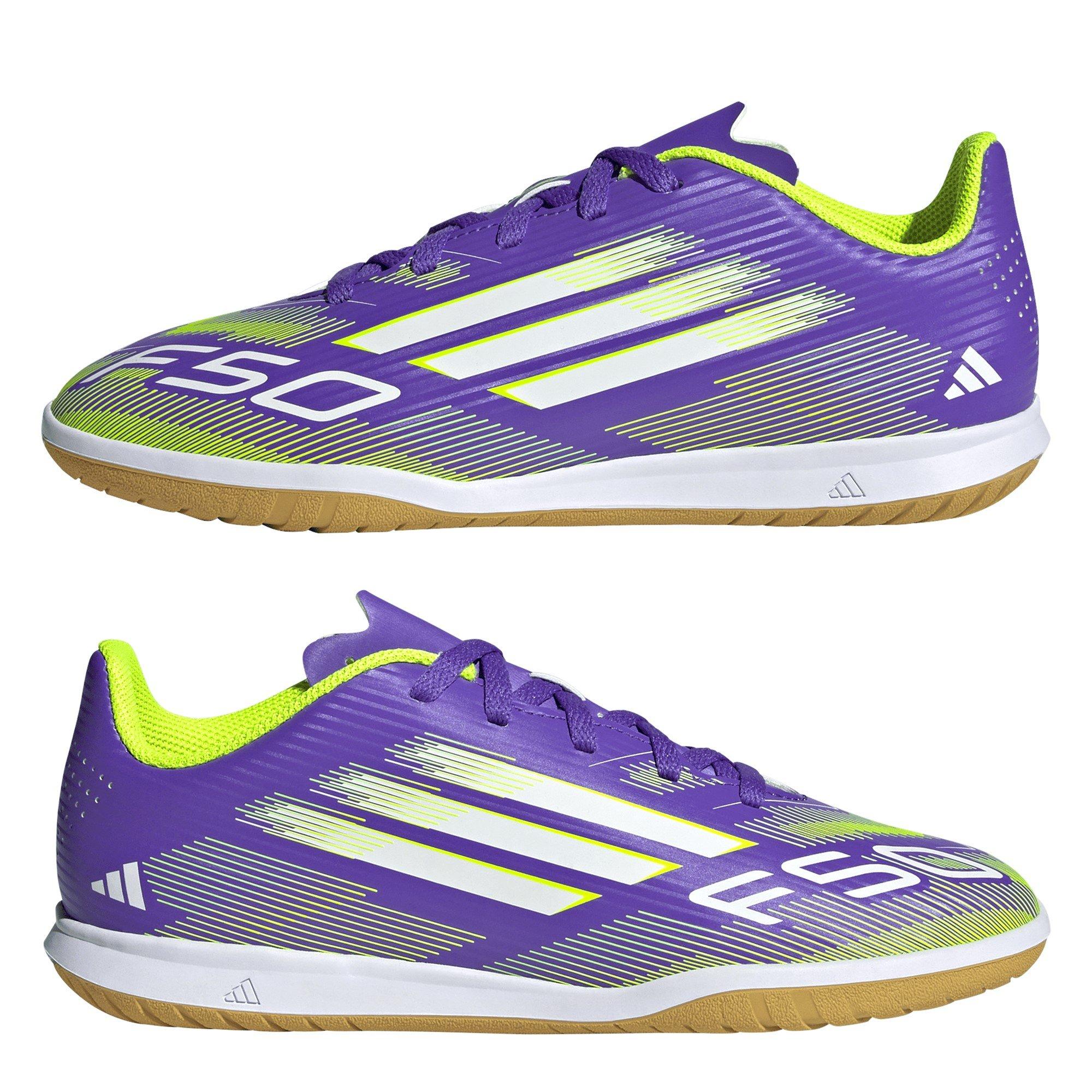 Purple/White - adidas - F50 Club Juniors Indoor Football Boots - 9