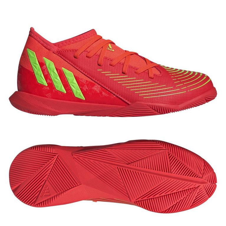 Rojo/Verde/Negro - adidas - Predator Edge.3 Indoor Football Shoes Kids - 10