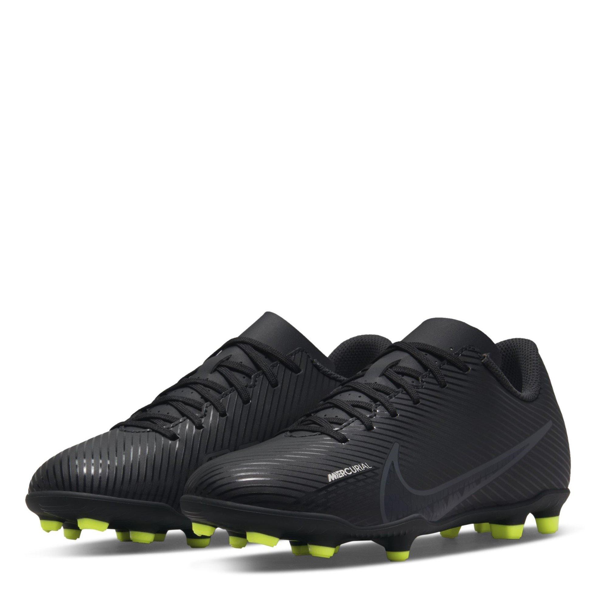 Blk/Grey-Volt - Nike - Nike Mercurial Vapor 15 Club Juniors Firm ground Football Boots - 4