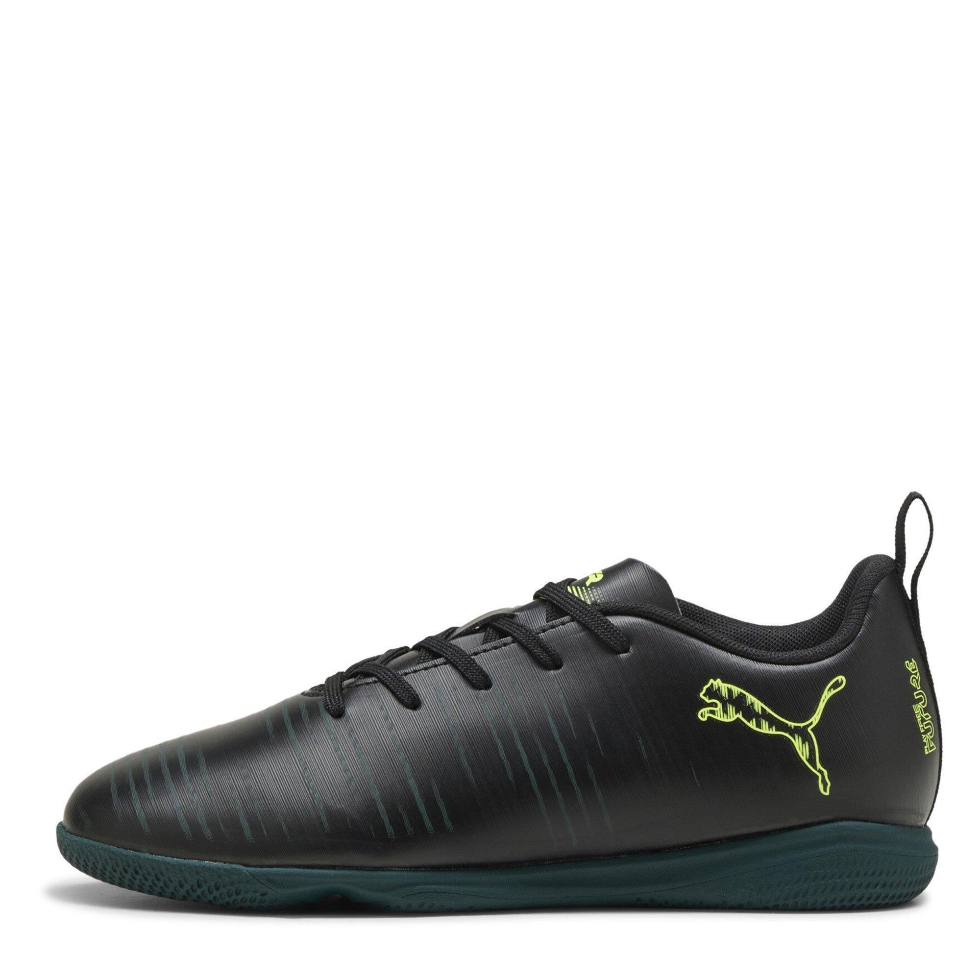 Blk-FL-GrnTrrn - Puma - Unisex Kids' Future 8 Play It Indoor Football Boots - 2
