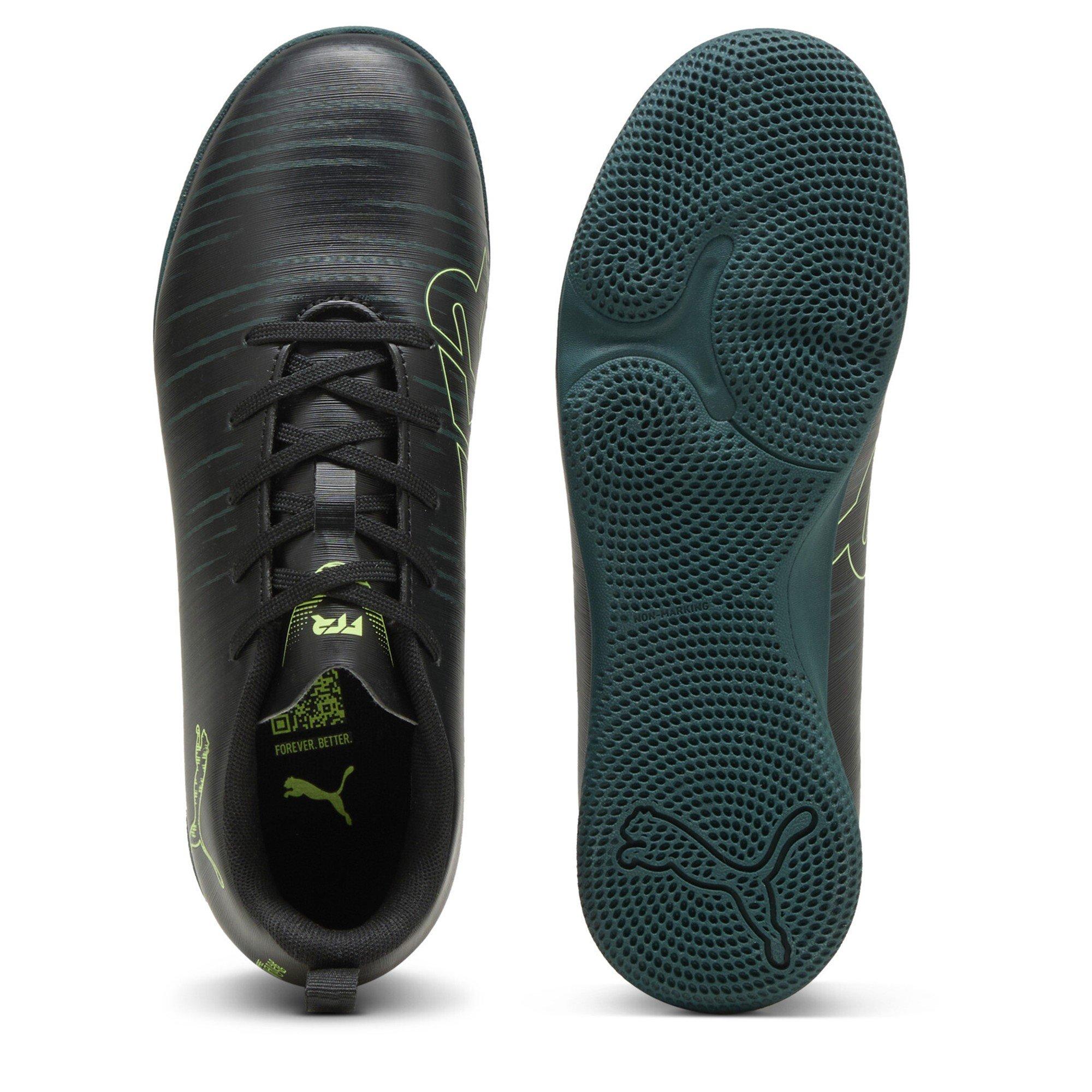 Blk-FL-GrnTrrn - Puma - Unisex Kids' Future 8 Play It Indoor Football Boots - 3