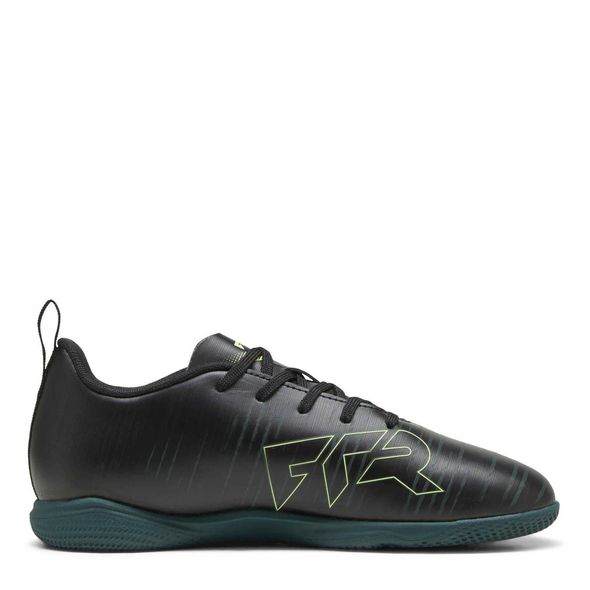 Blk-FL-GrnTrrn - Puma - Unisex Kids' Future 8 Play It Indoor Football Boots - 4