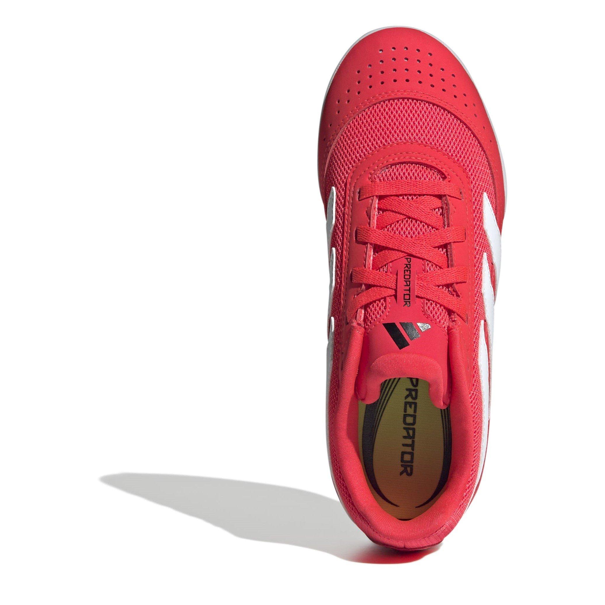 Red/White - adidas - Predator Club Junior Indoor Court Football Boots - 5