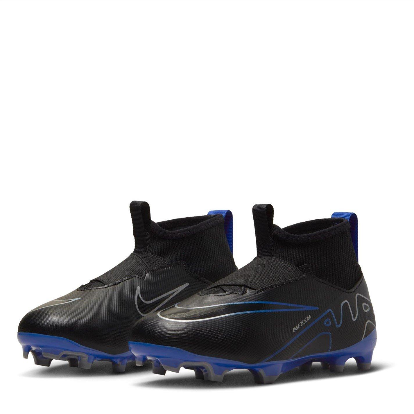 Zwart/Chroom - Nike - Mercurial Superfly 9 Academy Junior Firm Ground Football Boots - 5