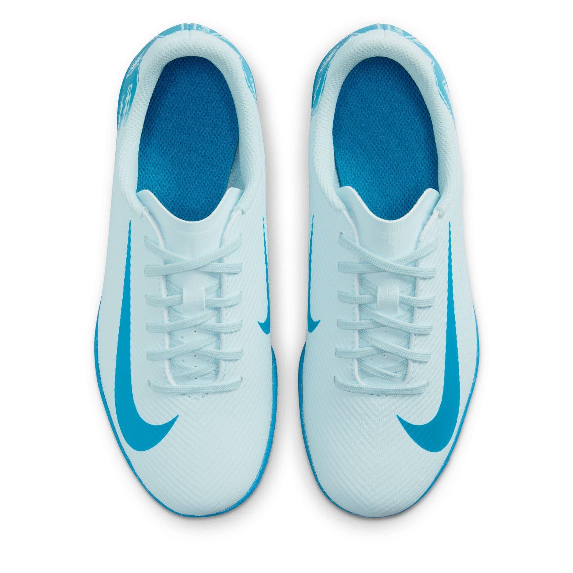 Glacier Blu/Blk - Nike - Jr. Mercurial Vapor 16 Club Juniors Indoor Low Top Football Boots - 6