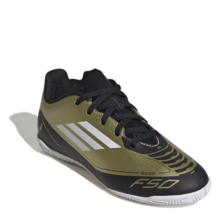 Or/Noir - adidas - F50 Club Messi Junior Indoor Football Boots - 3