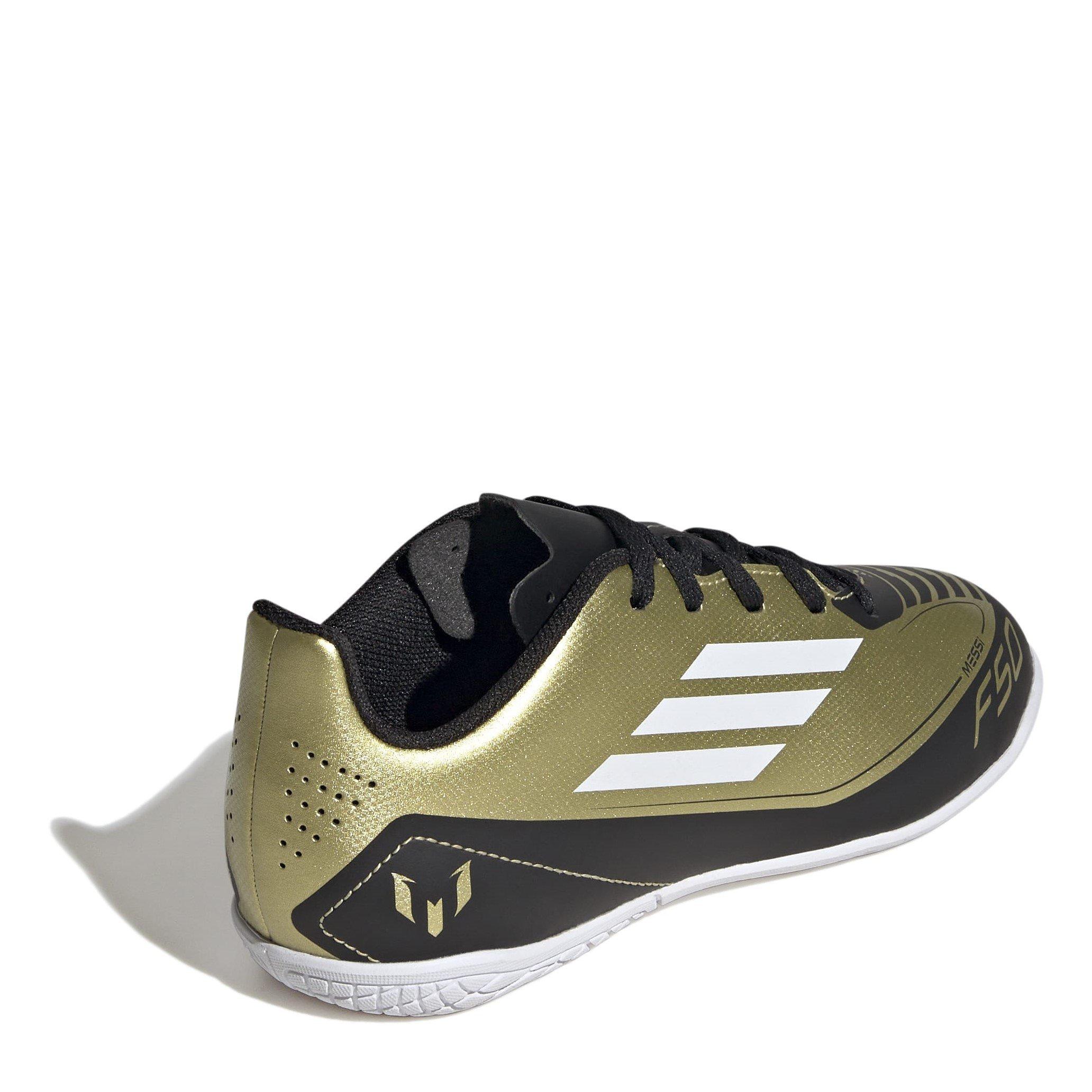 Goud/Zwart - adidas - F50 Club Messi Junior Indoor Football Boots - 4