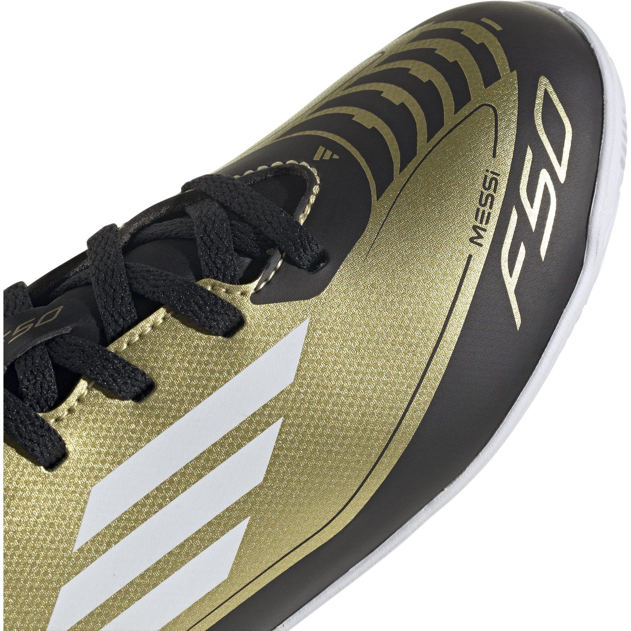 Goud/Zwart - adidas - F50 Club Messi Junior Indoor Football Boots - 8