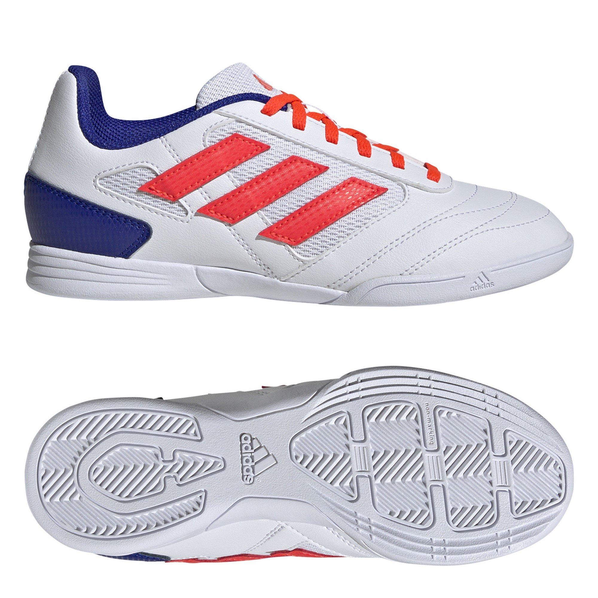 Wit/Rood - adidas - Super Sala II Juniors Indoor Football Boots - 9
