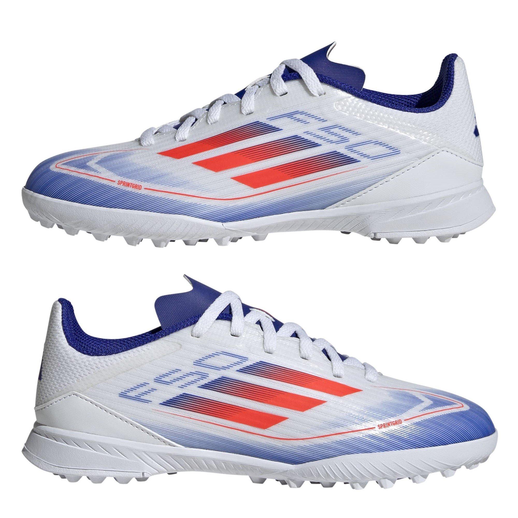 Blanco/Rojo/Azul. - adidas - F50 League Juniors Astro Turf Football Boots - 9