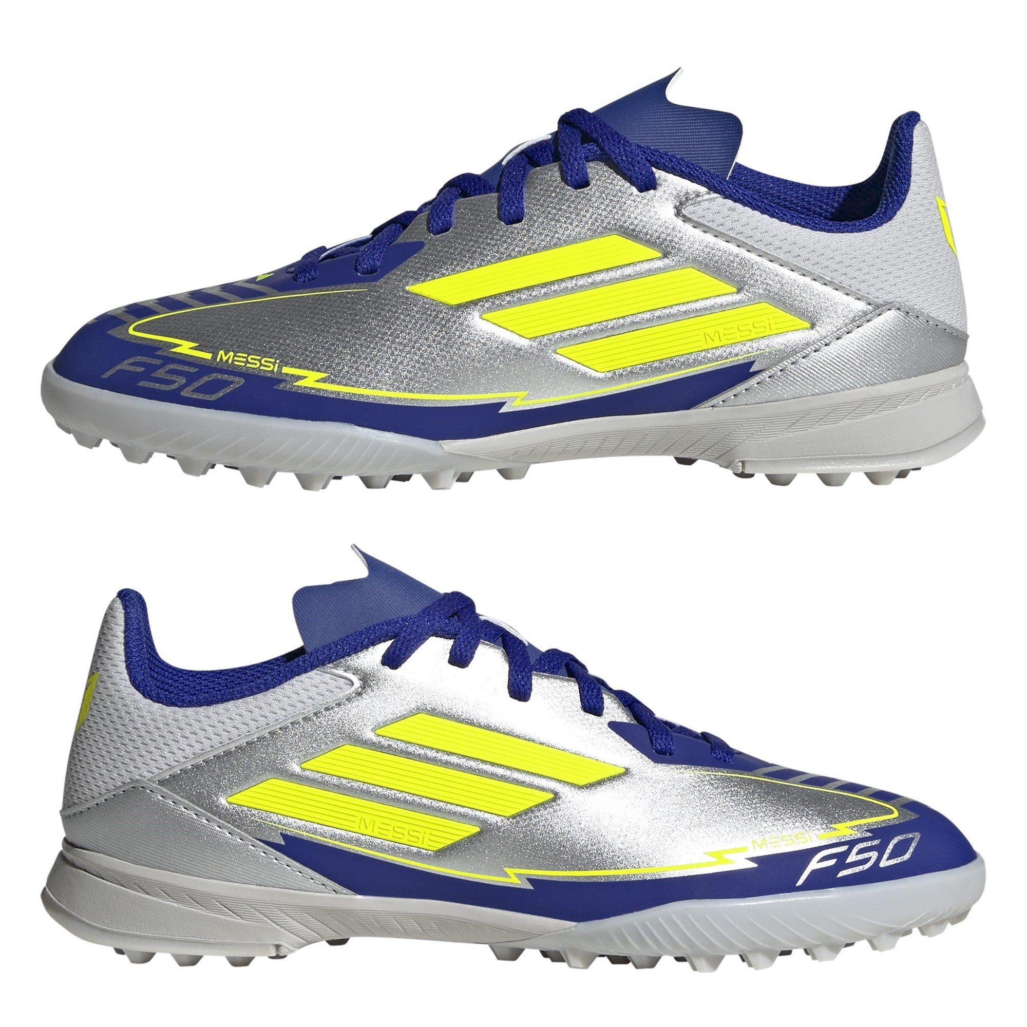 Silber/Blau - adidas - F50 League Juniors Astro Turf Football Boots - 9