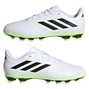 White/Blk/Lemon - adidas - Copa Pure 4 Juniors Firm Ground Football Boots - 9