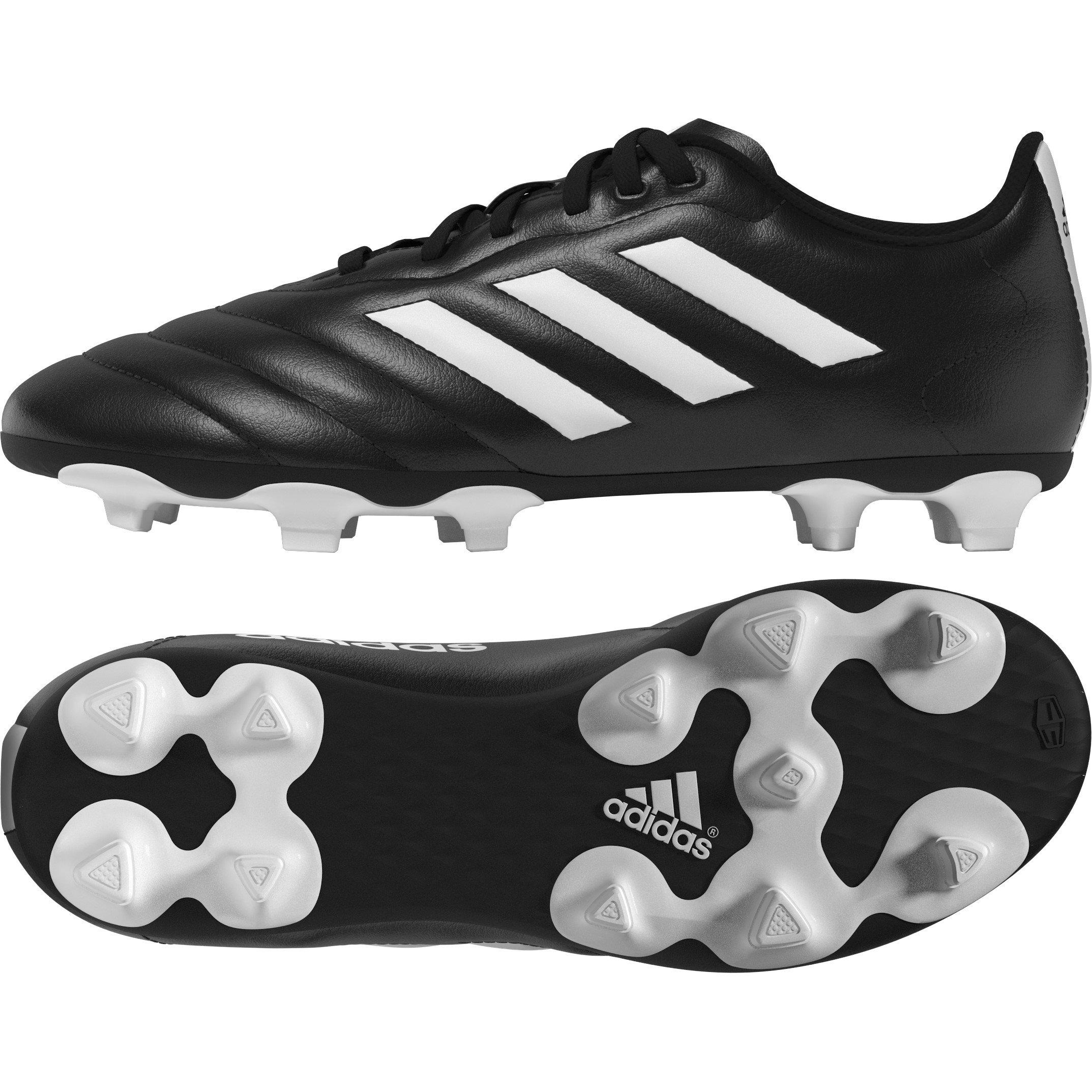 CBlk/FWht/Blk - adidas - Goletto Vlll Juniors Firm Ground Football Boots - 4