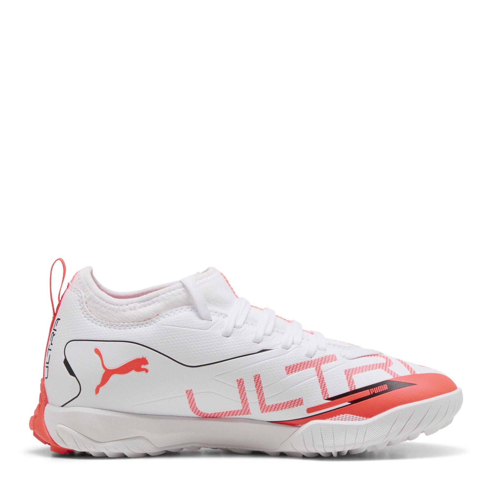 White-Bl - Puma - Puma Ultra 5 Match Tt + Mid Jr Astro Turf Football Boots Unisex Kids - 4
