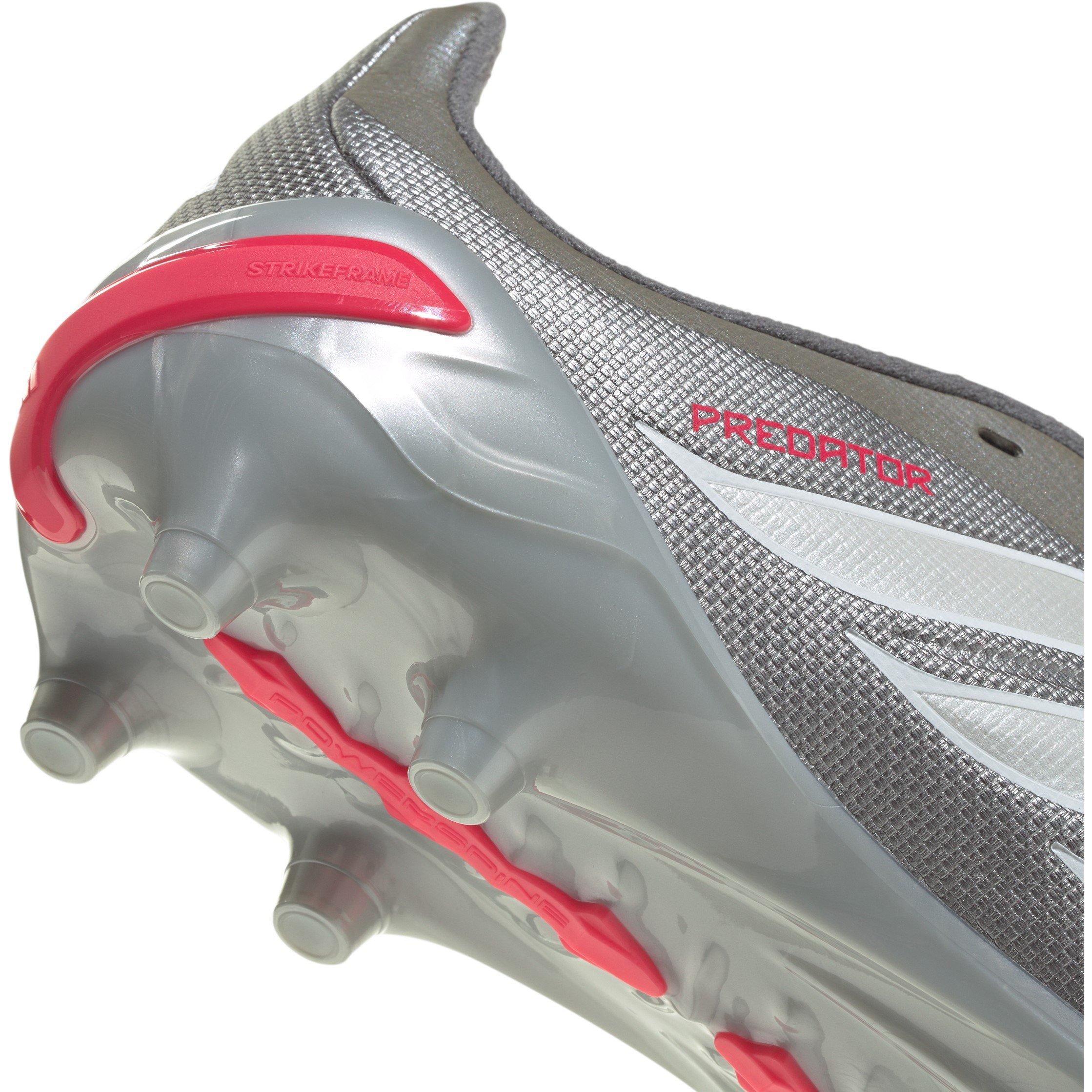 Grey/Red - adidas - Predator Fold-Over Tongue League Astro Turf Football Boots Juniors - 7
