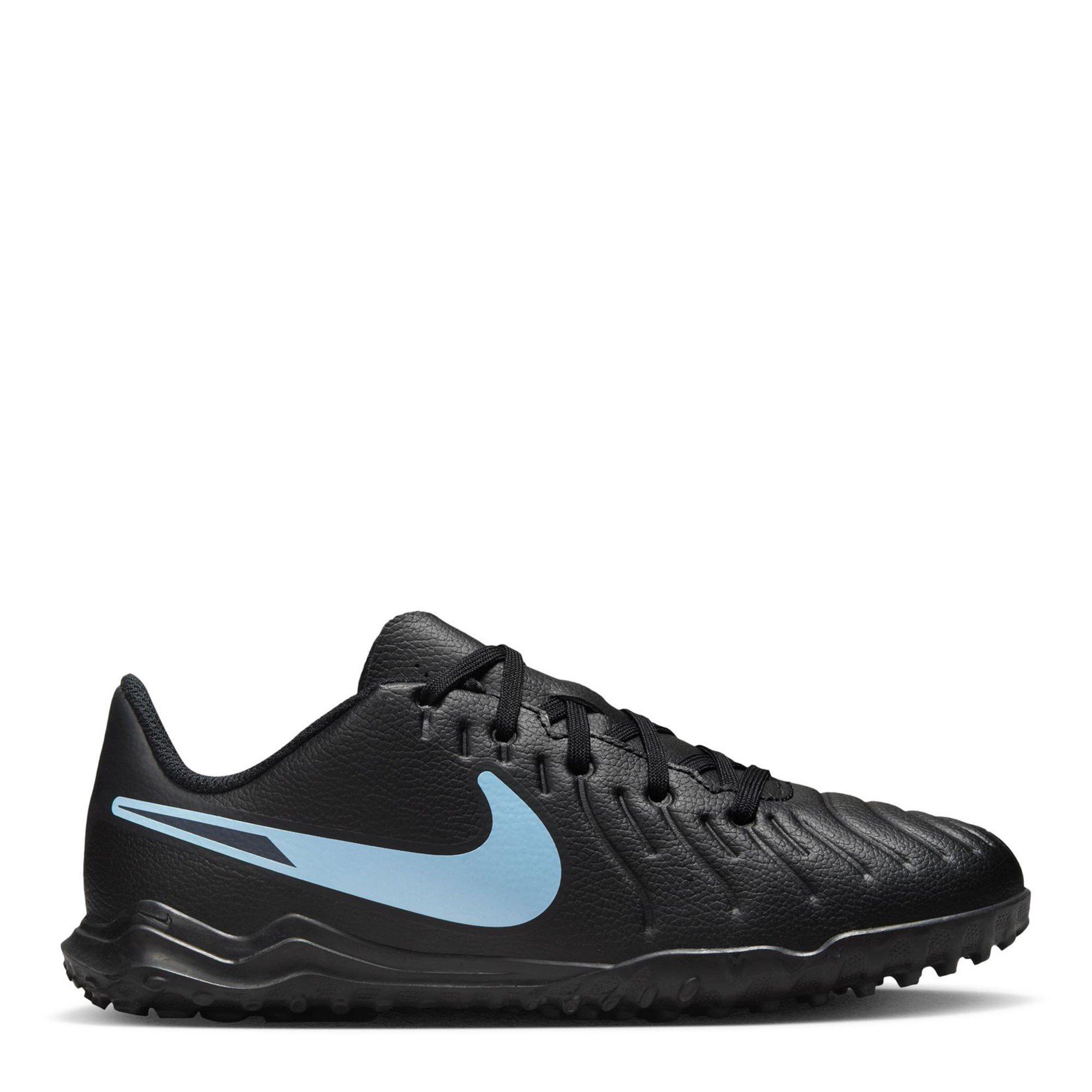 Nike Boys Tiempo Legend 10 Club Juniors Astro Turf Football Boots - Black/Black - 5 (38)
