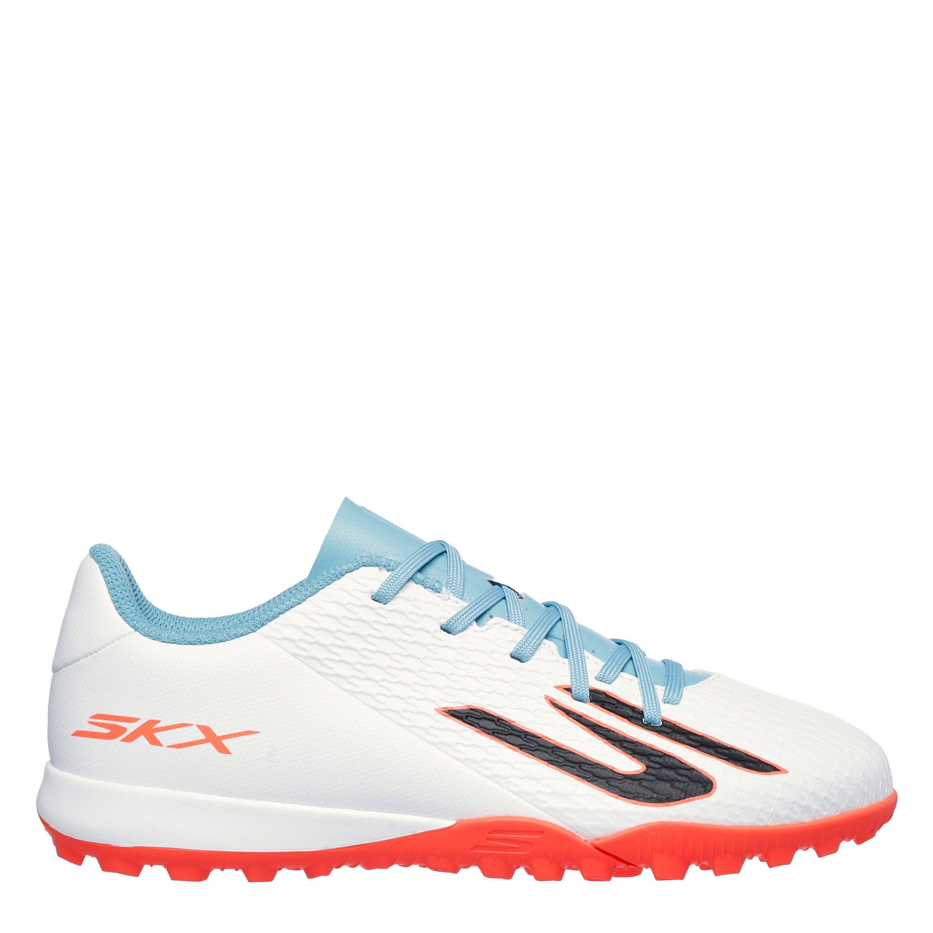 Skechers Boys Skx.1 Juniors Astro Turf Football Boots - White/Blue - 4 (37)