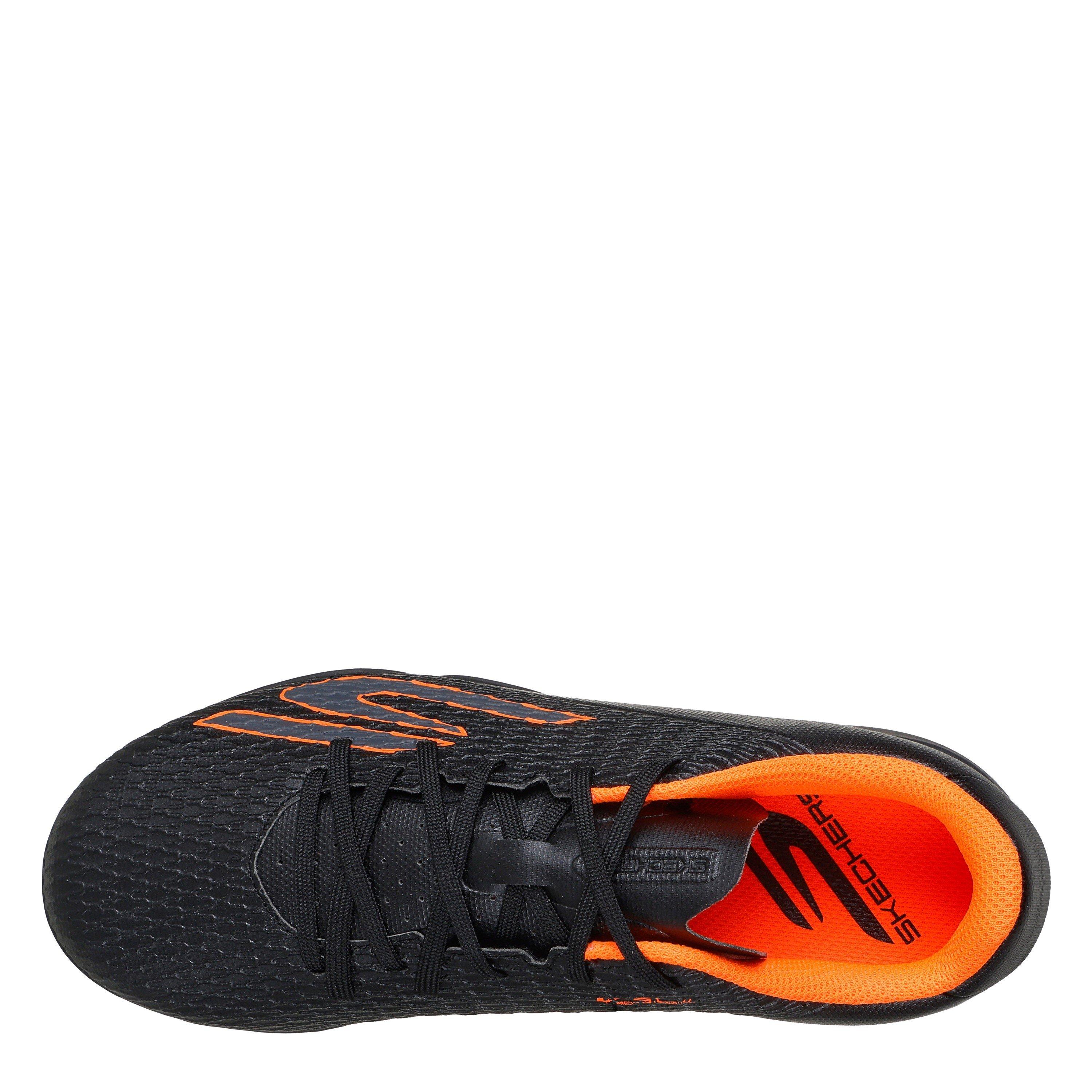Zwart/Oranje - Skechers - SKX.1 Juniors Astro Turf Football Boots - 4