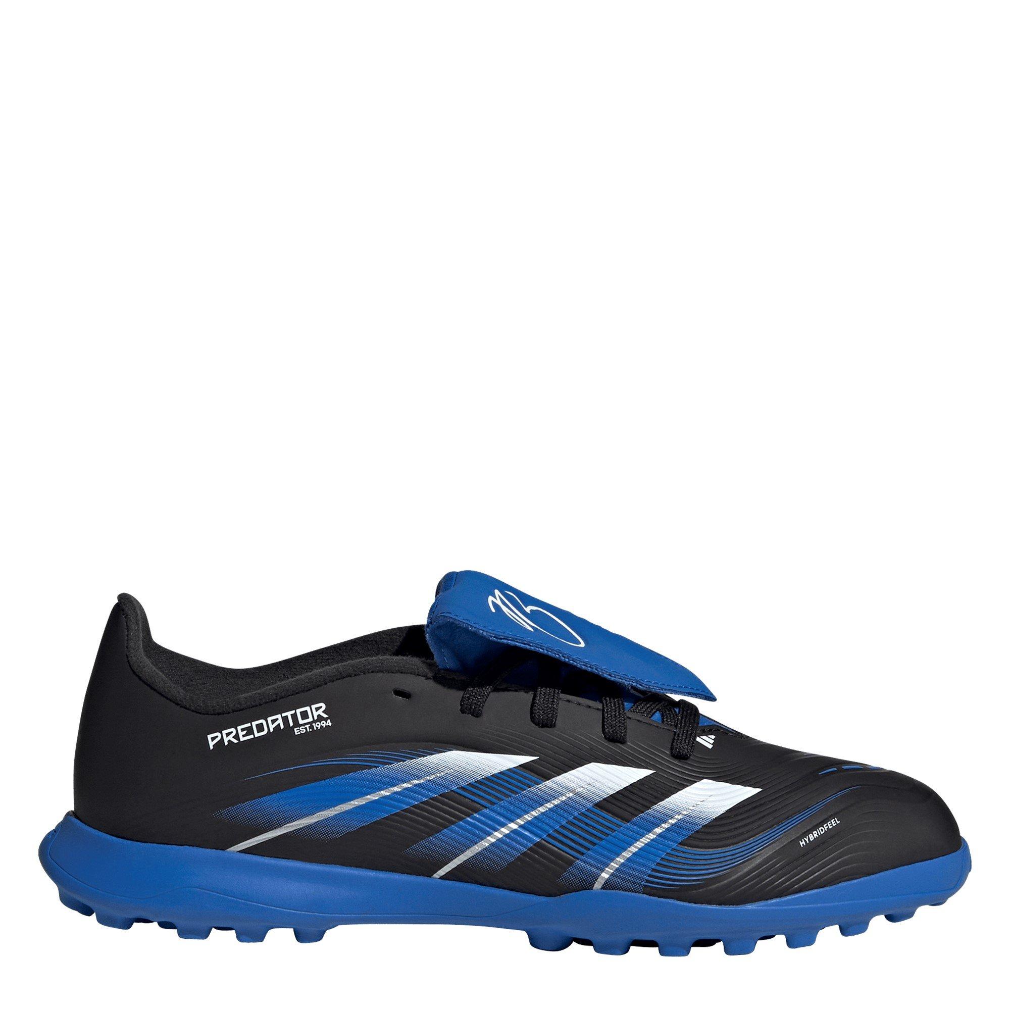 Adidas Men's Predator League Jude Bellingham Fold-Over Tongue Turf Football Boots Kid’s - Black/Blue - 3 (35.5)