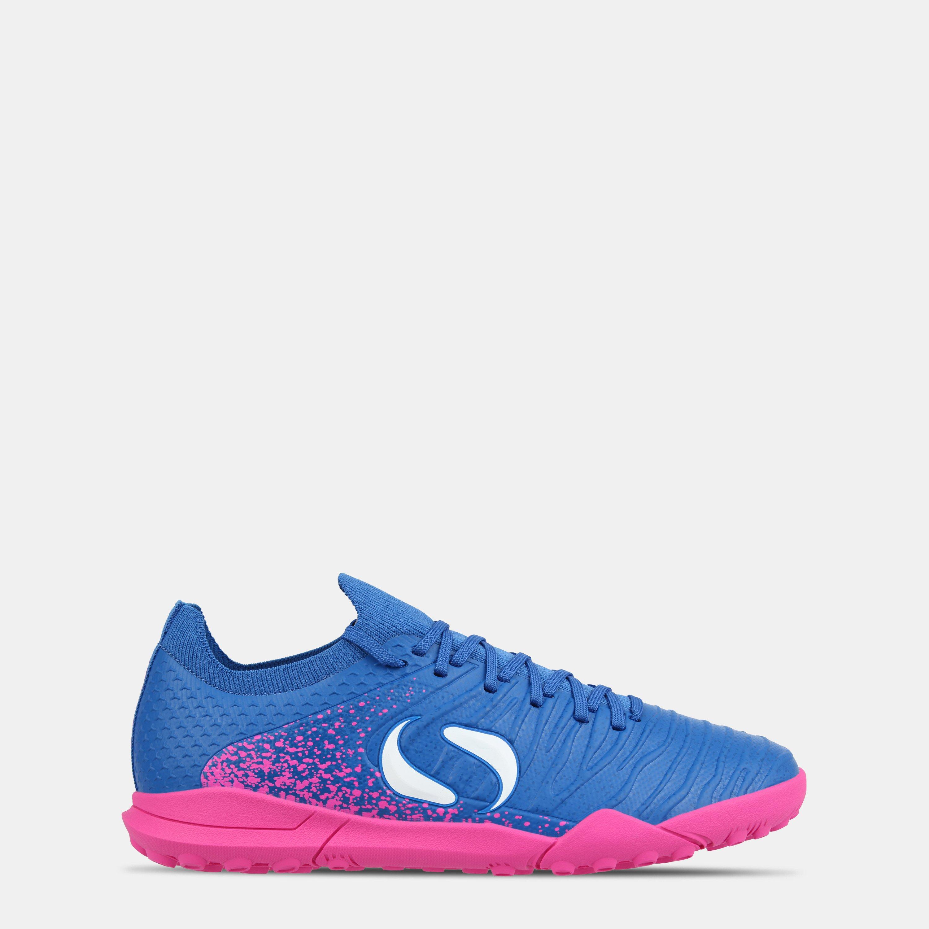 Sondico Boys Blaze Junior Astro Turf Trainers - Blue/Pink - 6.5 (40)
