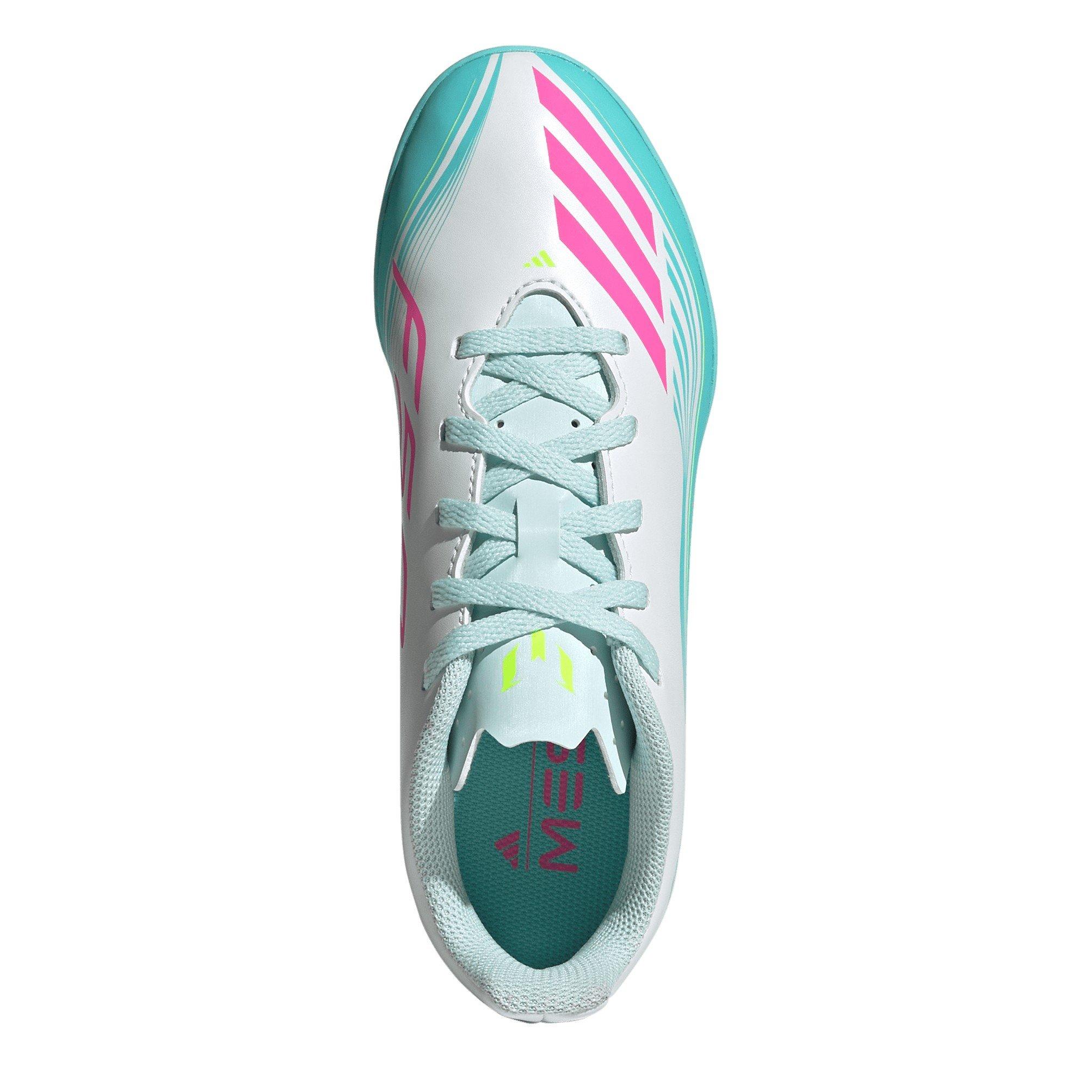 Wht/Pink/Blue - adidas - F50 Club Juniors Astro Turf Football Boots - 5