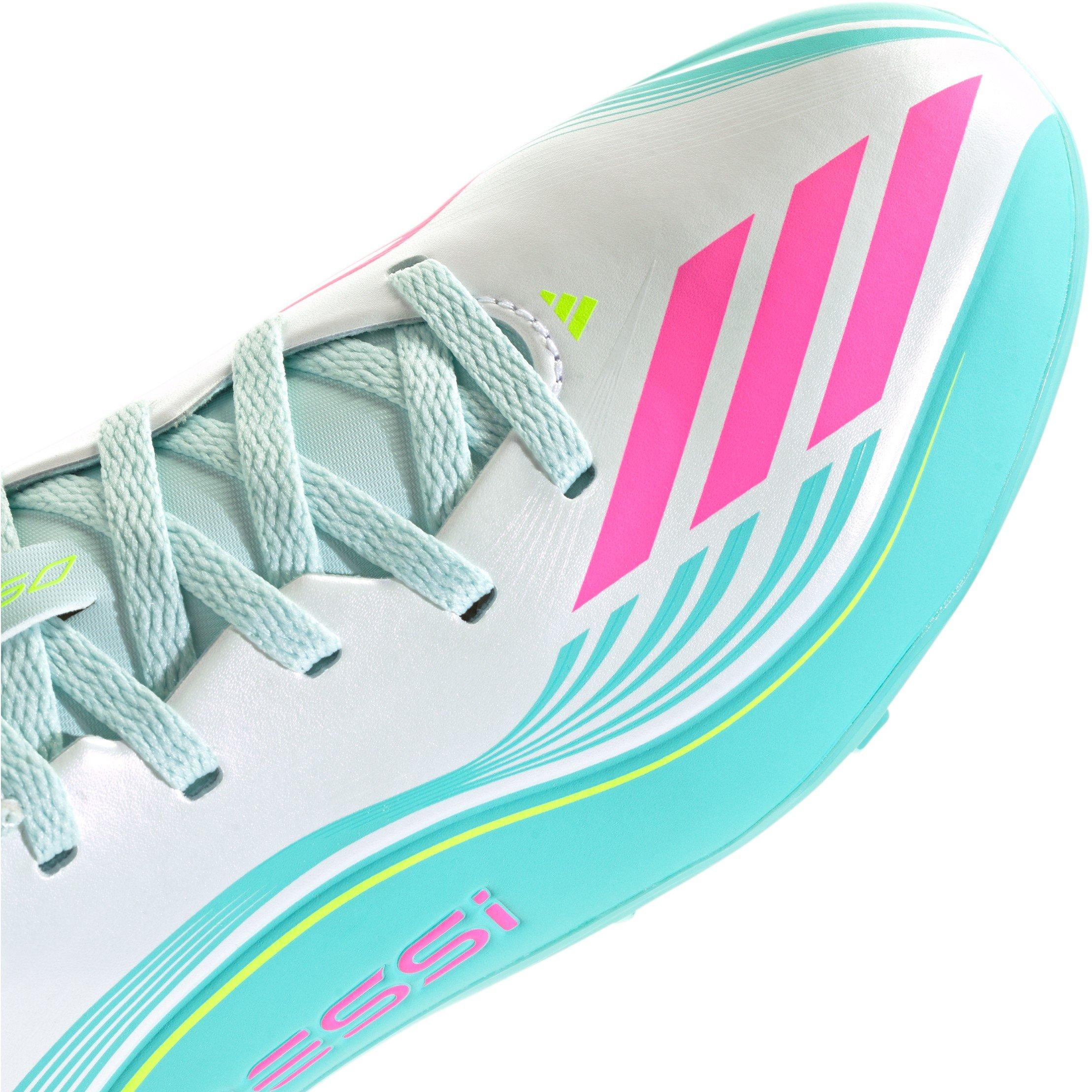 Wht/Pink/Blue - adidas - F50 Club Juniors Astro Turf Football Boots - 8