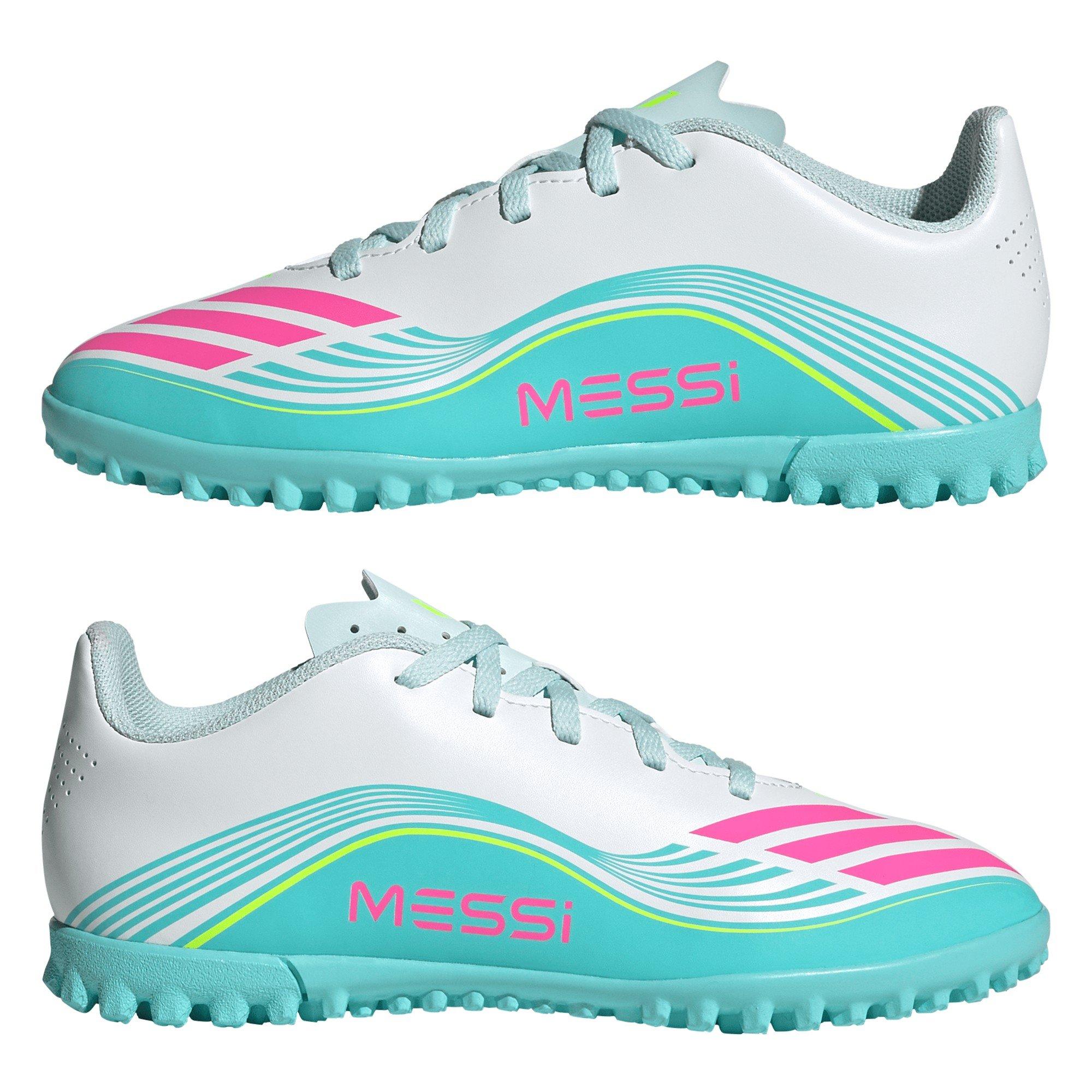 Wht/Pink/Blue - adidas - F50 Club Juniors Astro Turf Football Boots - 9