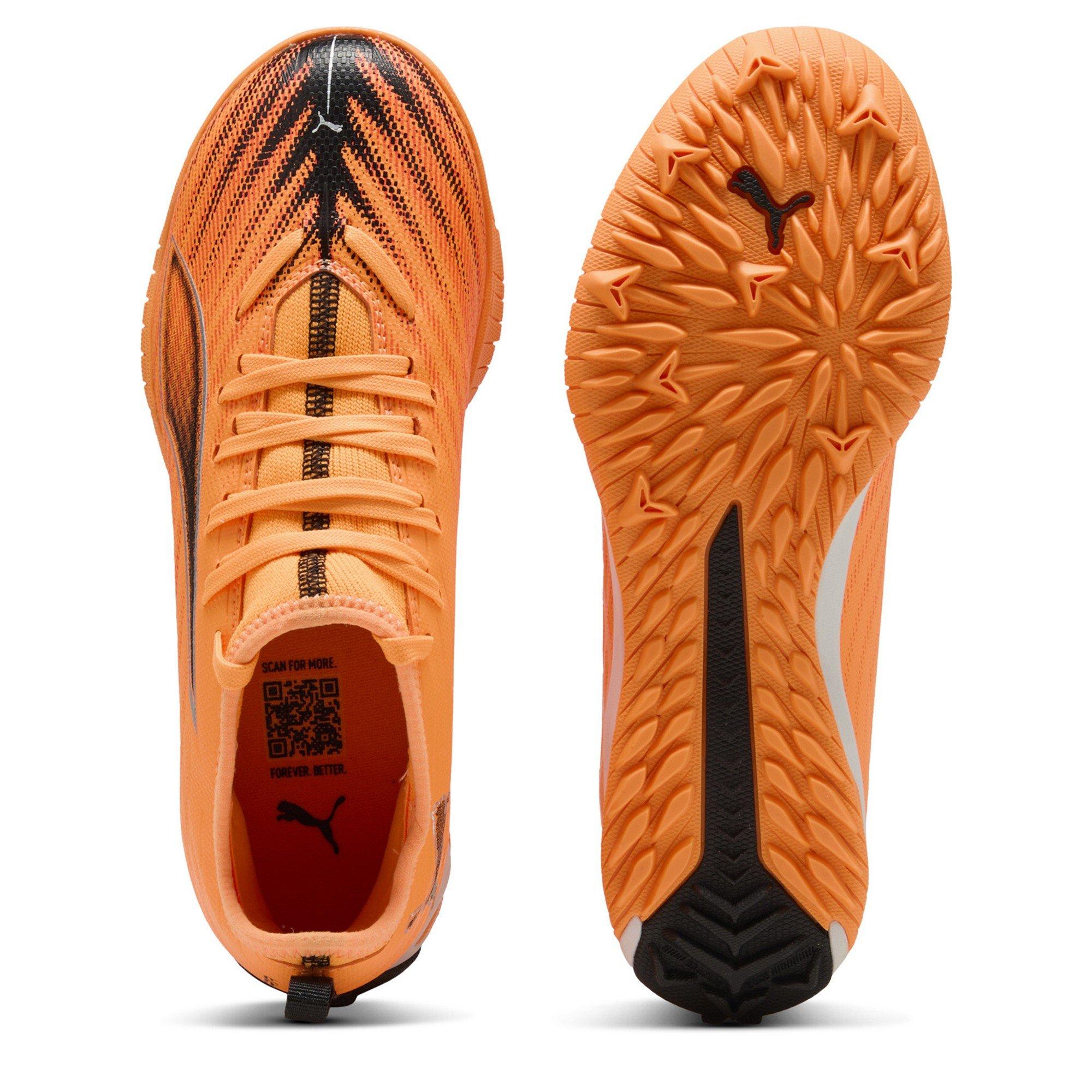HtFr-Blk-GlwRd - Puma - Unisex Kids' Ultra 6 Match TT Mid Astro Turf Football Boots - 3