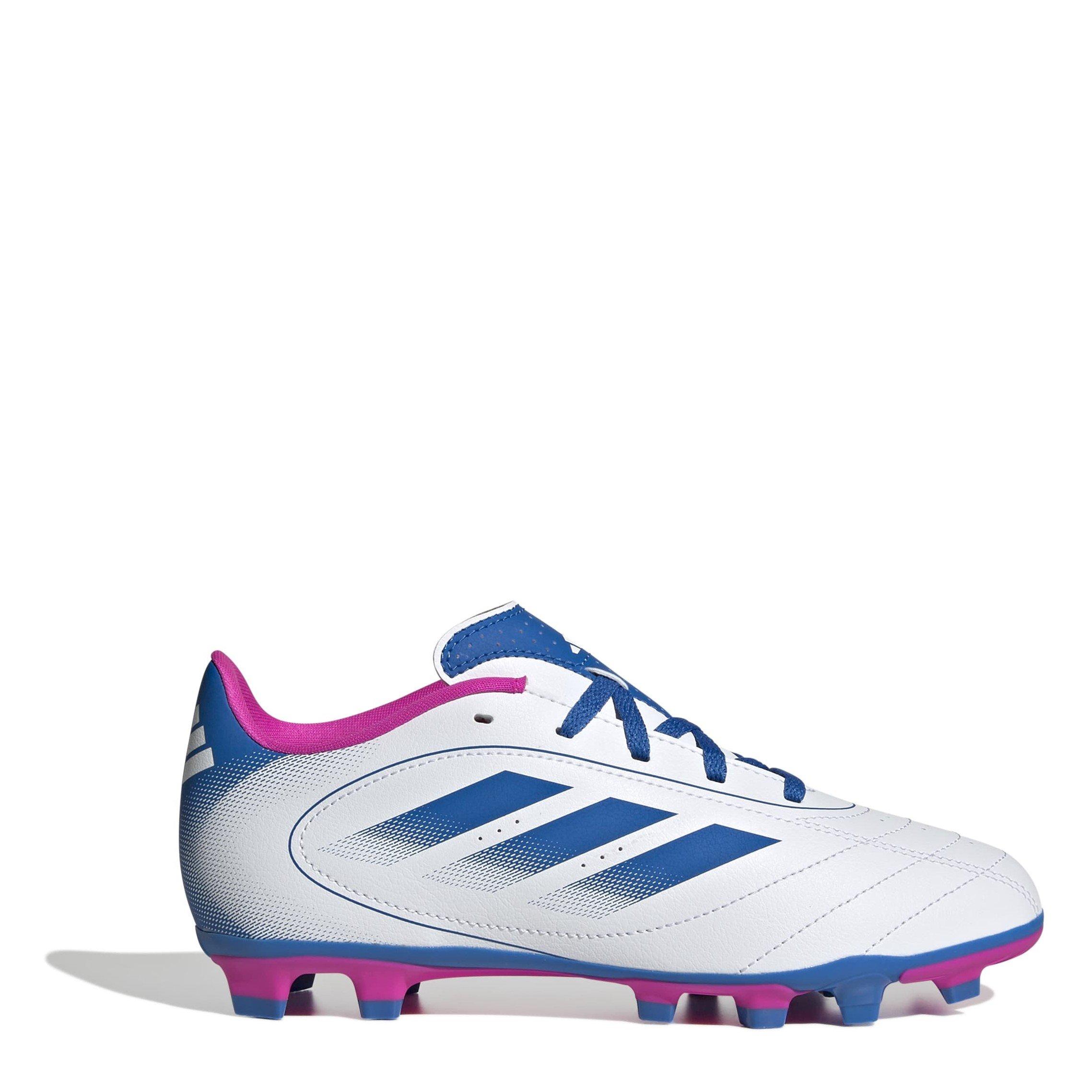 Adidas Boys Goletto Ix Club Juniors Firm Ground Boots - White/Blue/Pink - 5.5 (38.7)