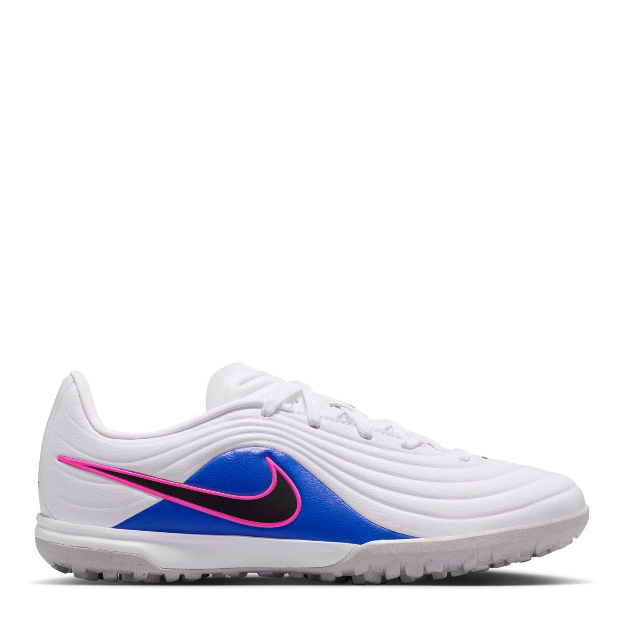 Nike  Kids Tiempo Academy Junior Astro Turf Football Boots - Blue/Wht/Pink - 5.5 (38.5)