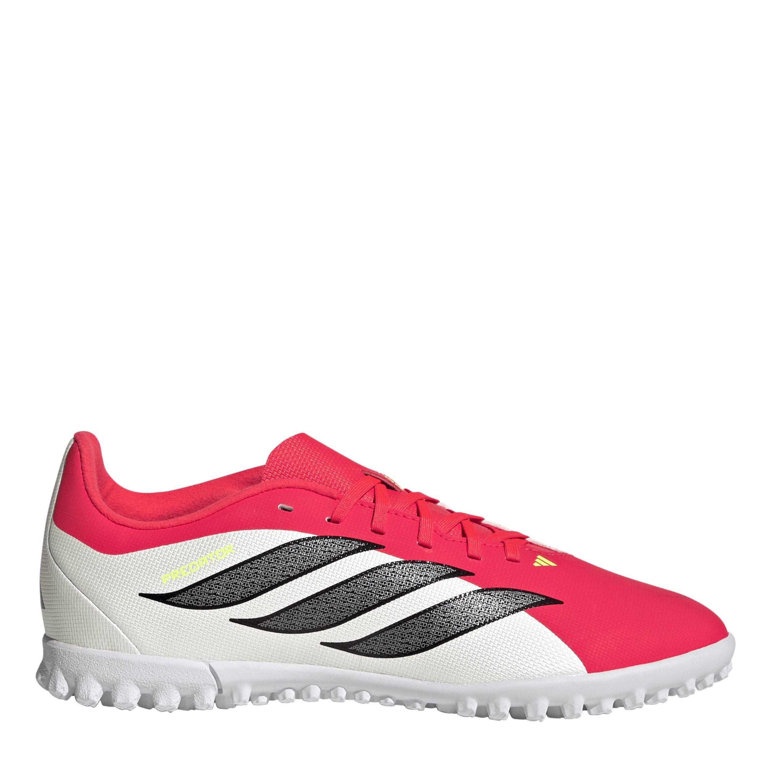 Adidas Boys Kids' Pator Club Astro Turf Football Boots - Red/Blk/White - 5 (38)