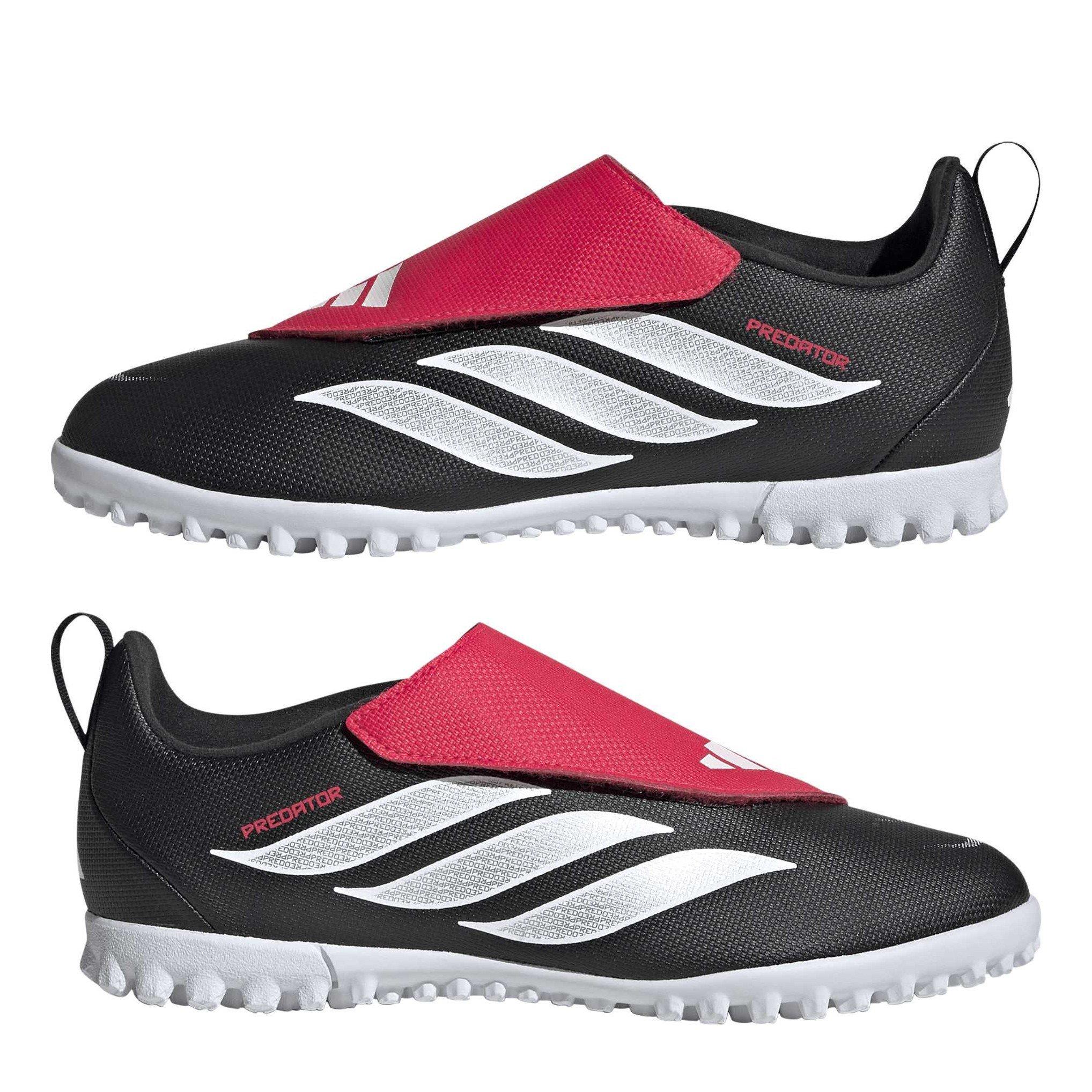 Schwarz/Rot - adidas - Kids' Predator Club Astro Turf Football Boots - 10