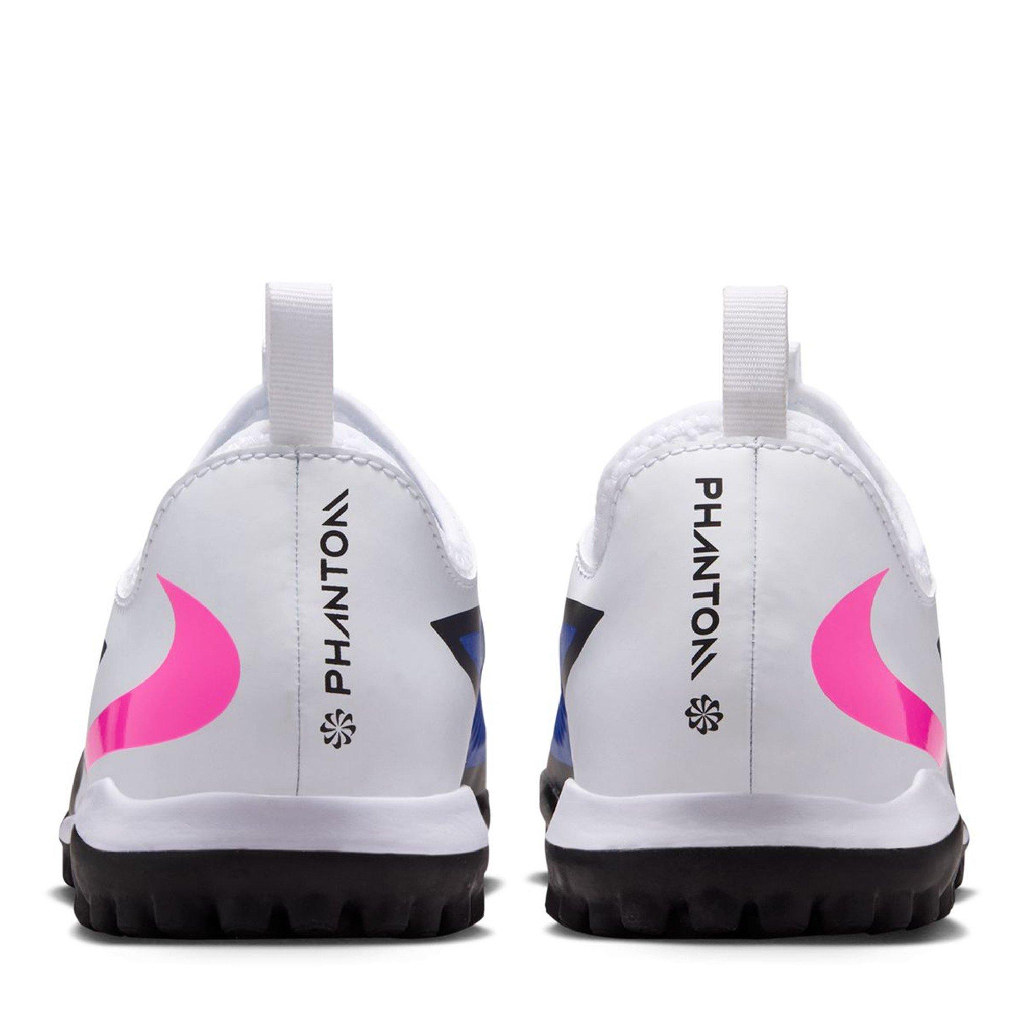 Blue/Wht/Pink - Nike - Phantom 6 Low Academy Juniors Astro Turf Football Boots - 5