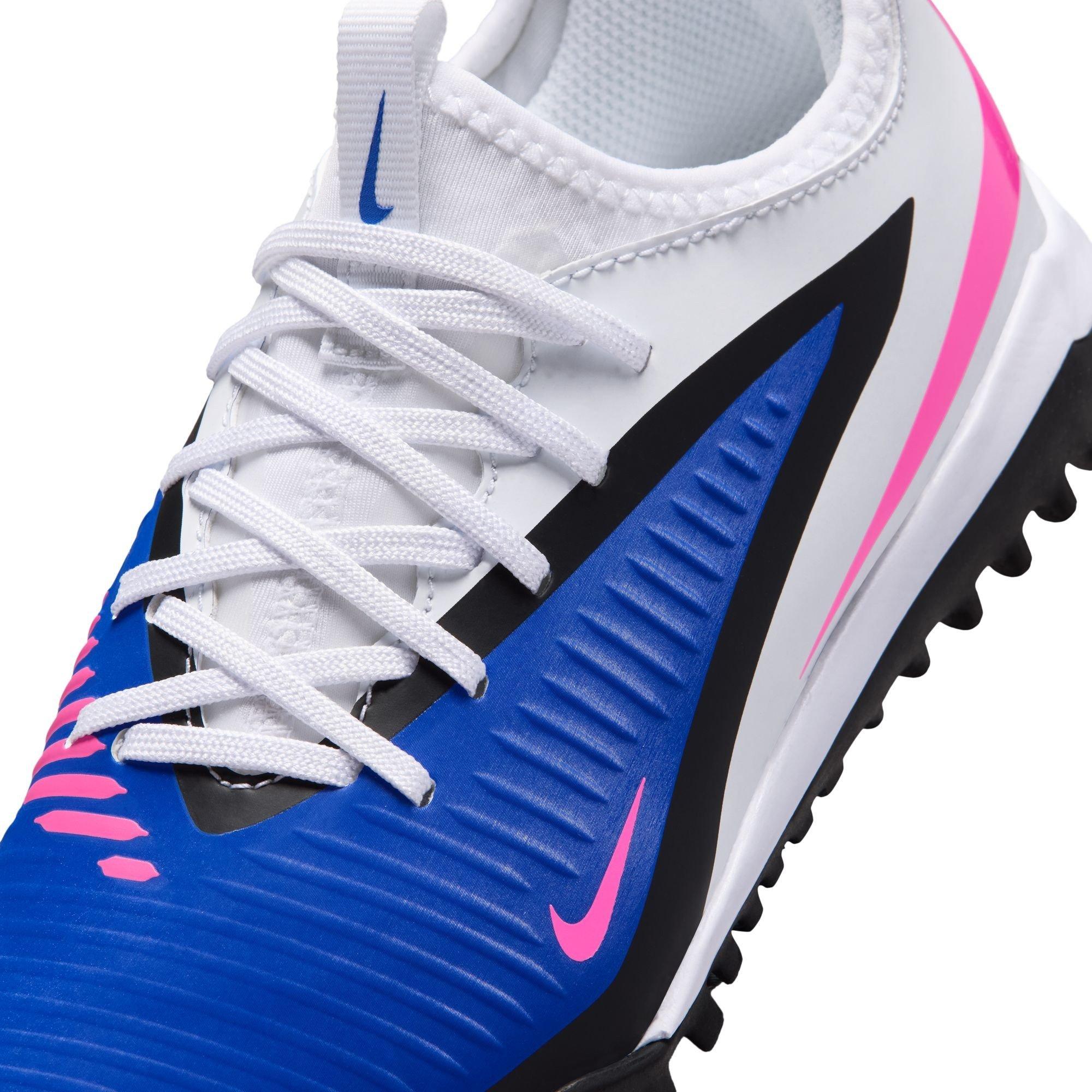 Blue/Wht/Pink - Nike - Phantom 6 Low Academy Juniors Astro Turf Football Boots - 7