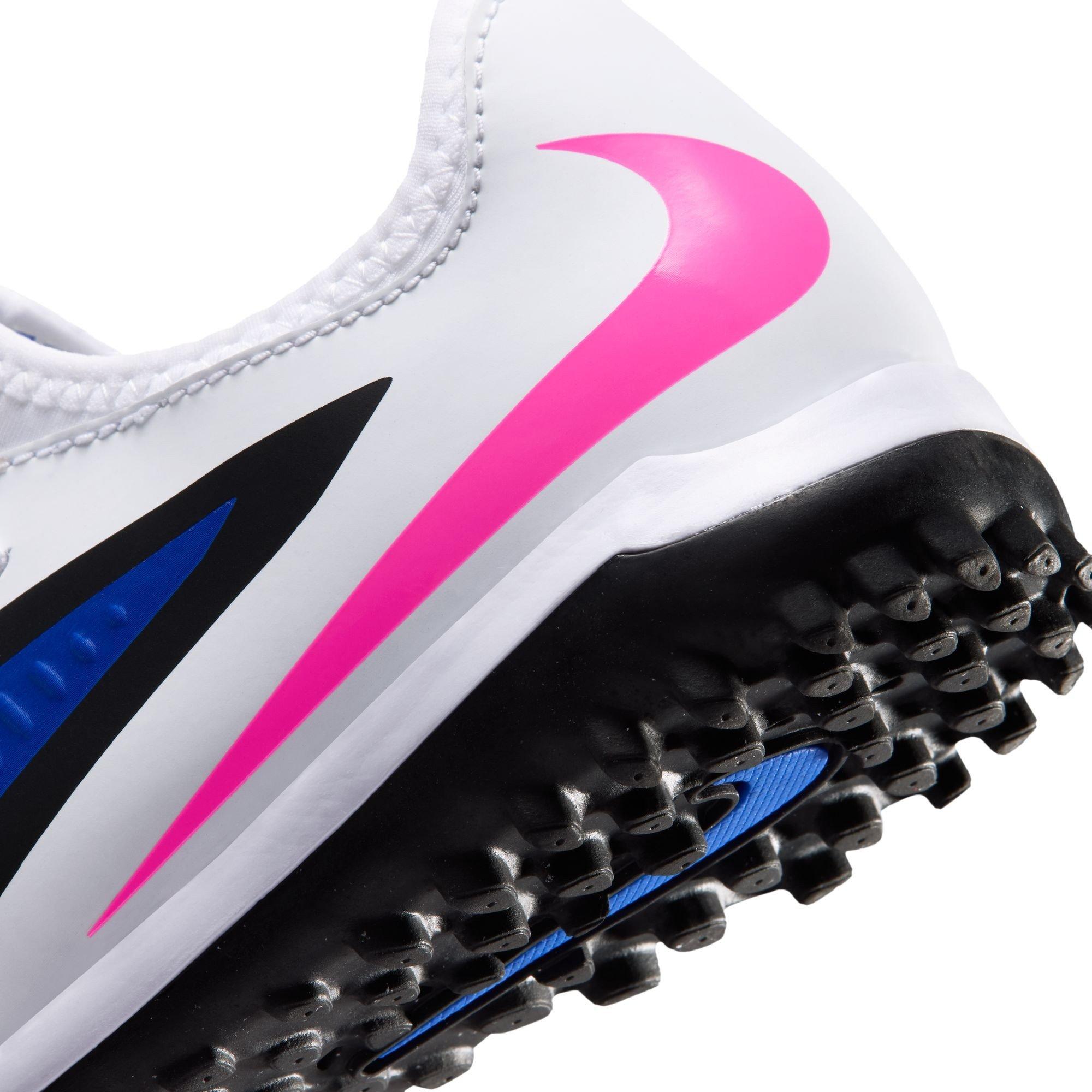 Blue/Wht/Pink - Nike - Phantom 6 Low Academy Juniors Astro Turf Football Boots - 8
