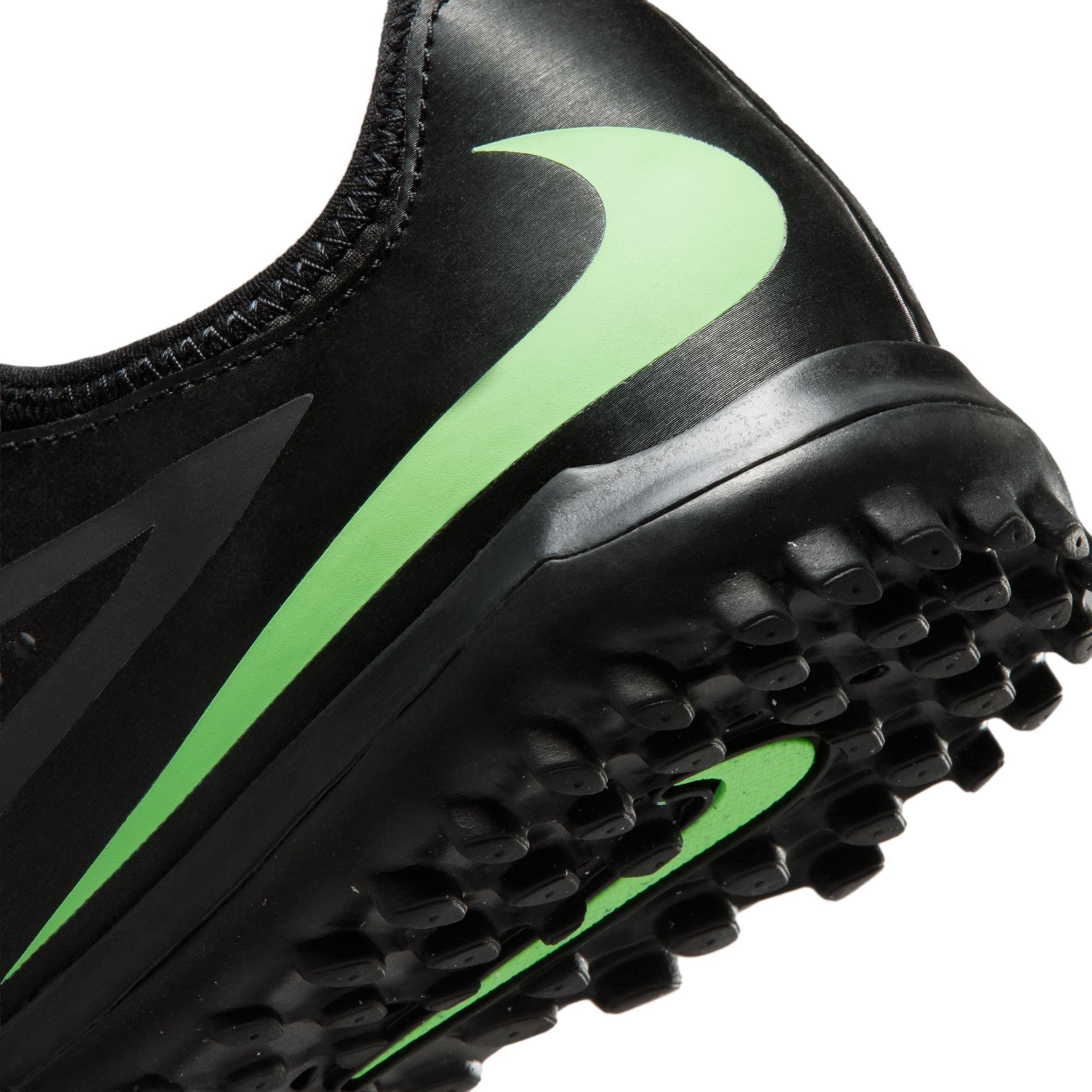 Zwart/Groen - Nike - Phantom 6 Low Academy Juniors Astro Turf Football Boots - 8