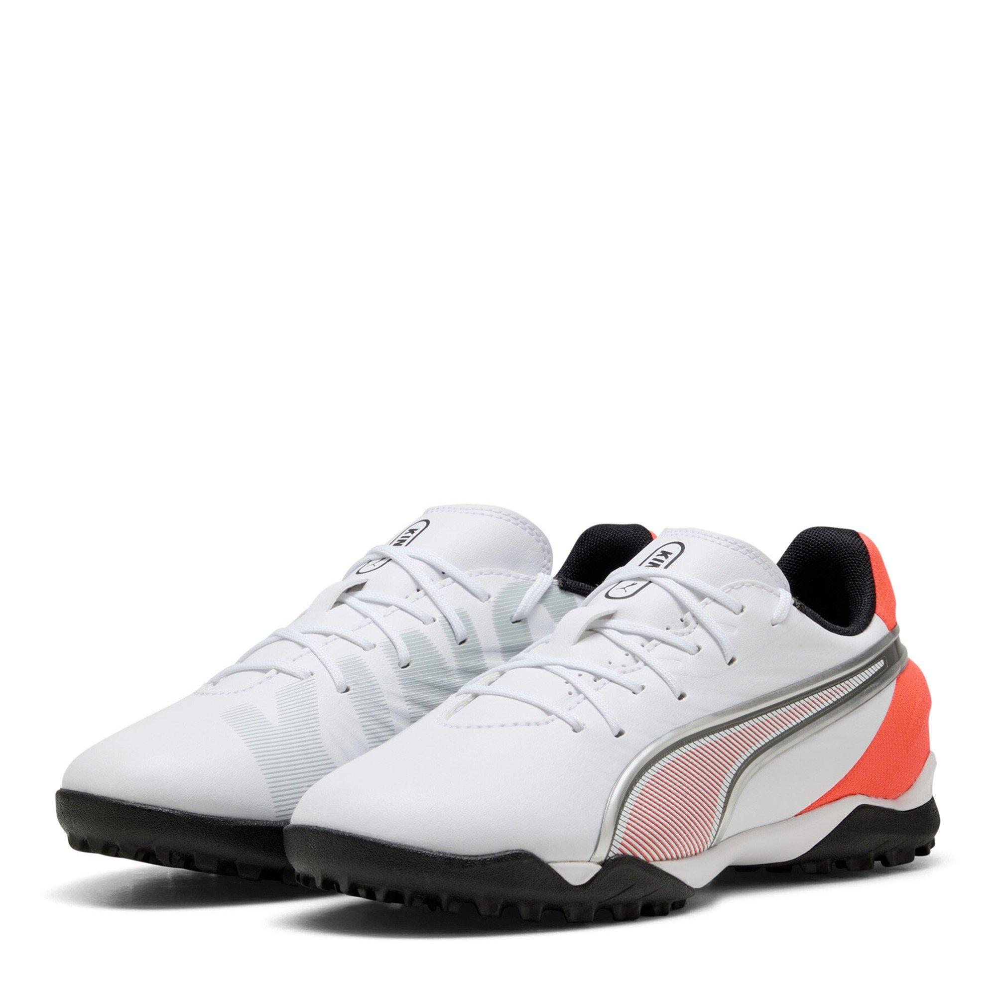 Hvid-glødende - Puma - Unisex Kids' King Match Astro Turf Football Boots - 1