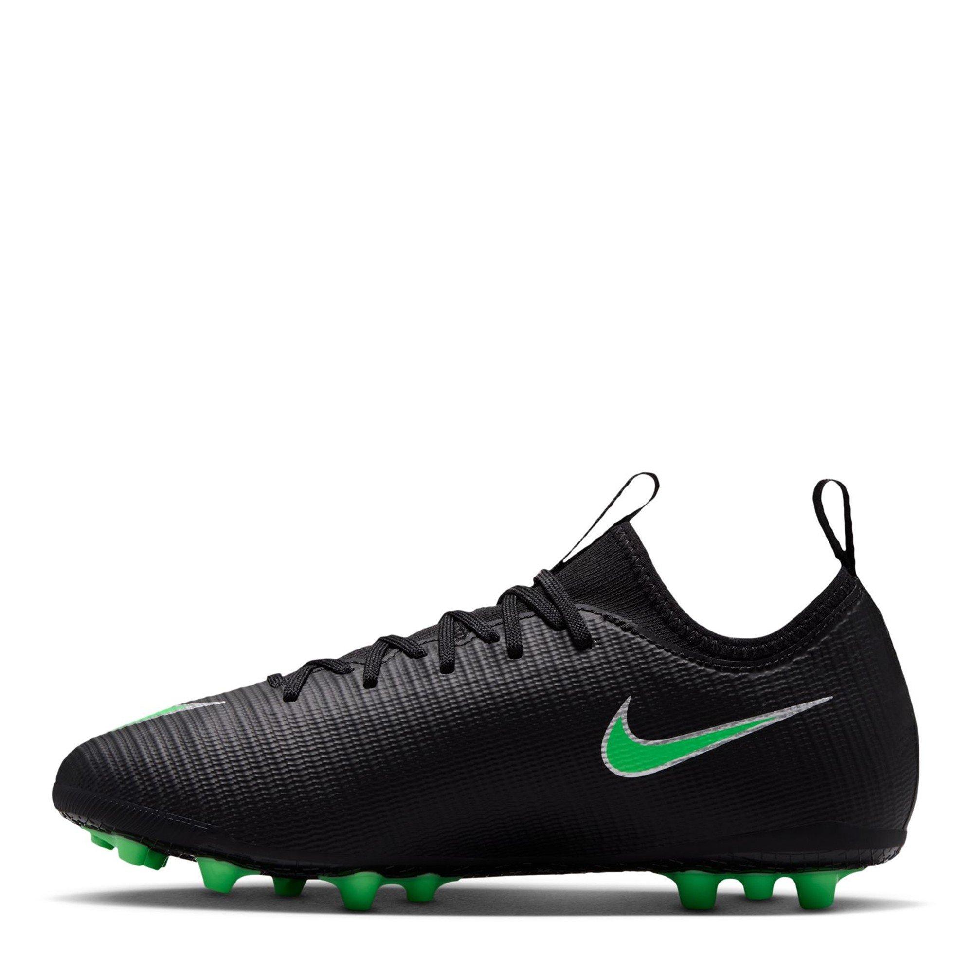 Sort/Grøn - Nike - Kids' Mercurial Astro Turf Football Boot - 2