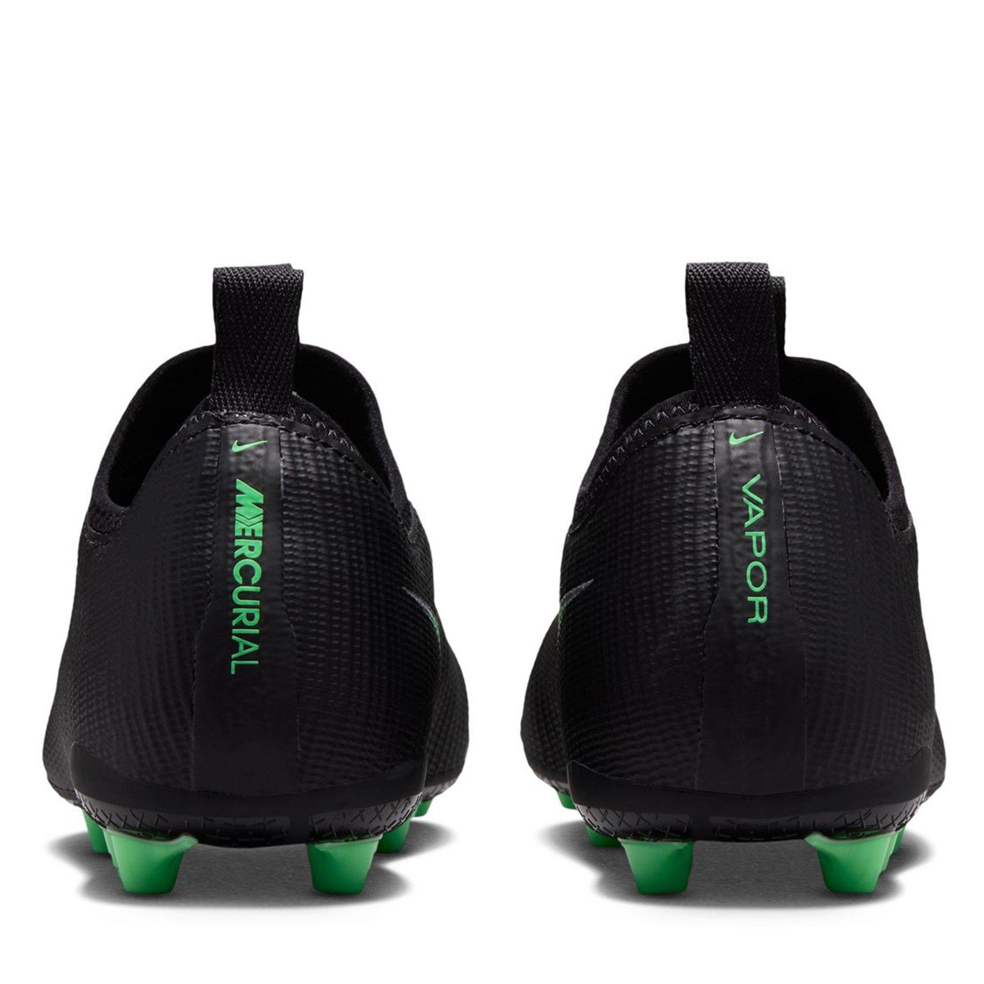 Sort/Grøn - Nike - Kids' Mercurial Astro Turf Football Boot - 5