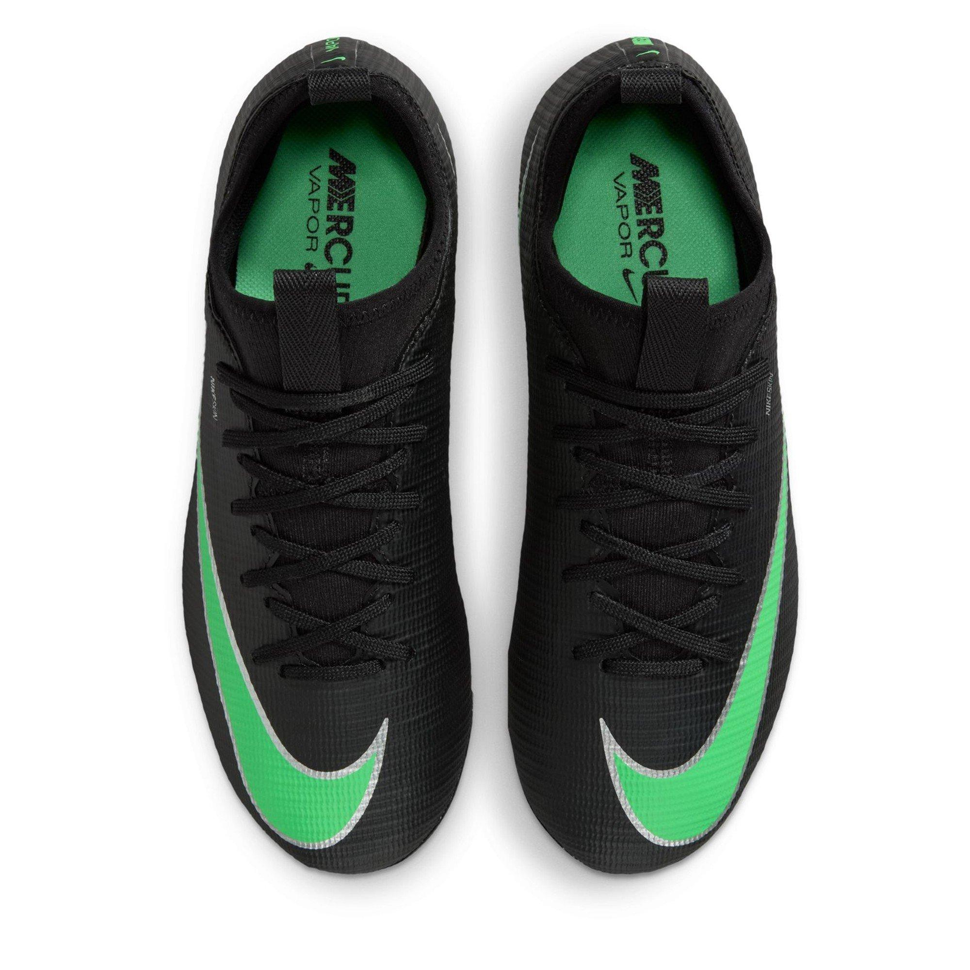 Sort/Grøn - Nike - Kids' Mercurial Astro Turf Football Boot - 6