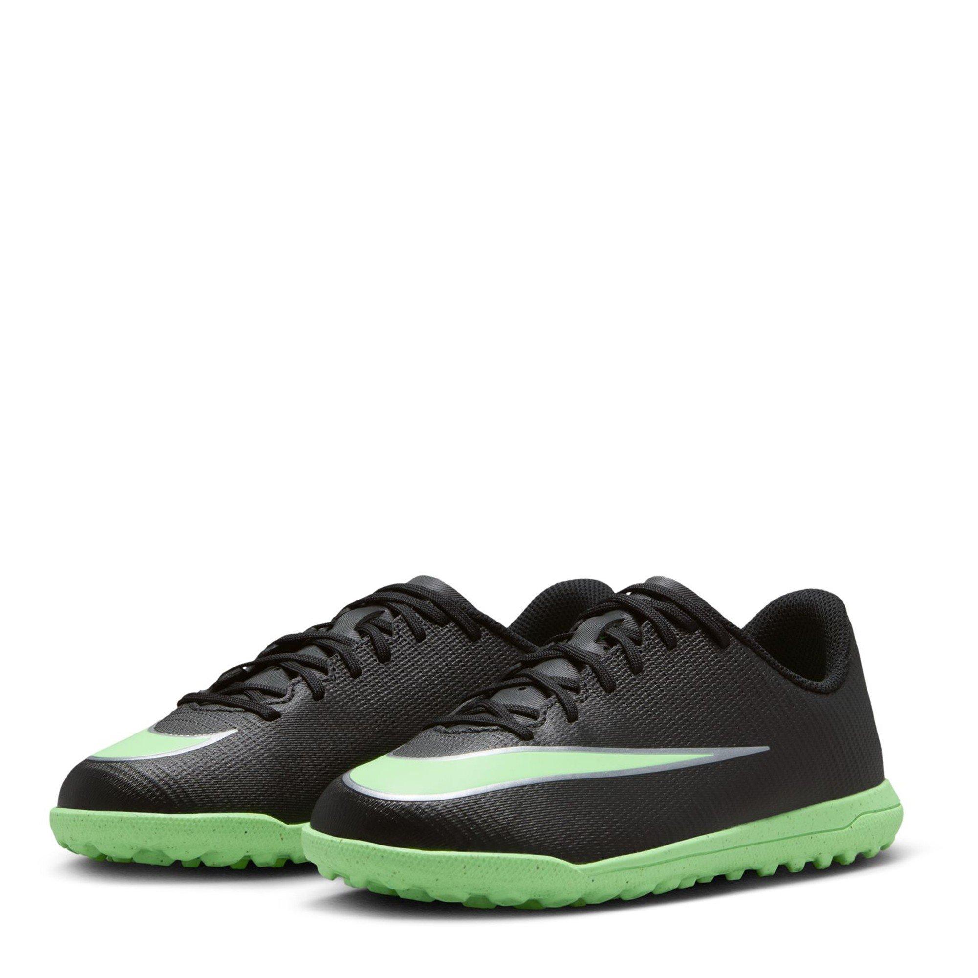 Black/Green - Nike - Kids' Mercurial Club Astro Turf Football Boot - 4