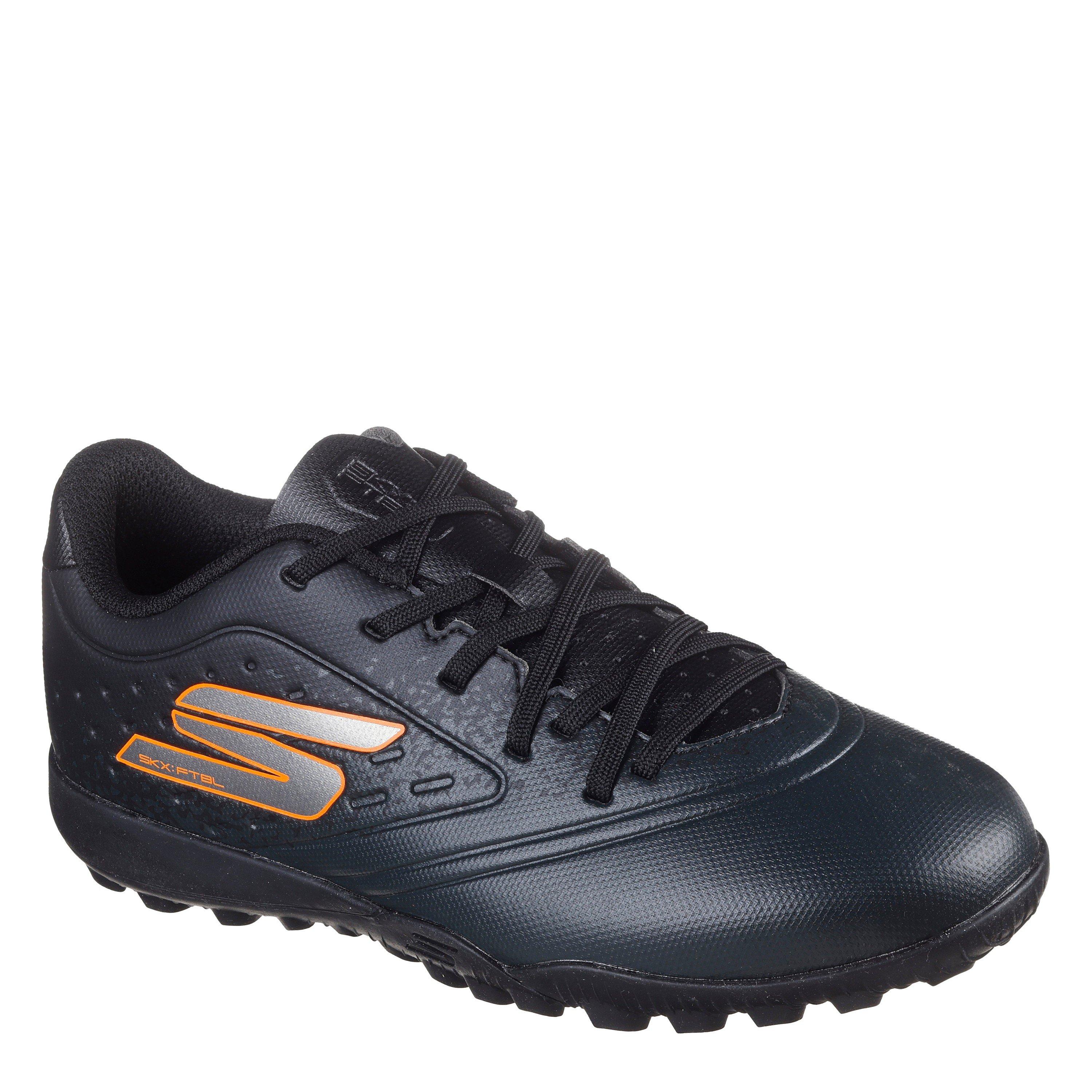 Black/Orange - Skechers - Razor Junior Astro Turf Football Boots - 3