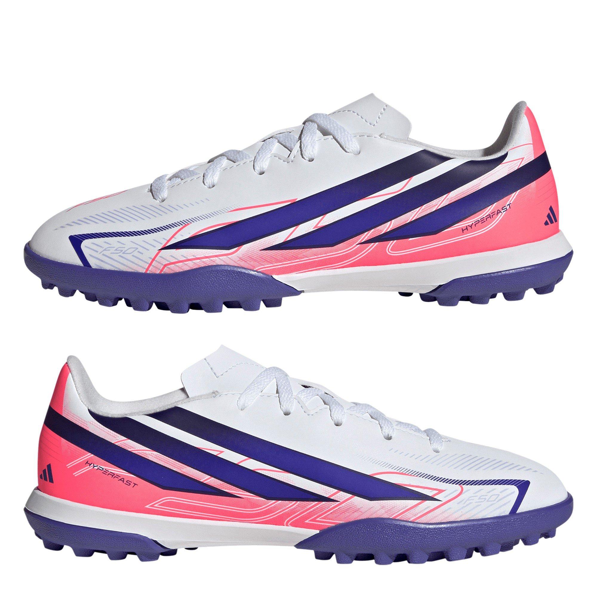 Bianco/Corallo - adidas - F50 Hyperfast Club Turf Football Boots Juniors - 9
