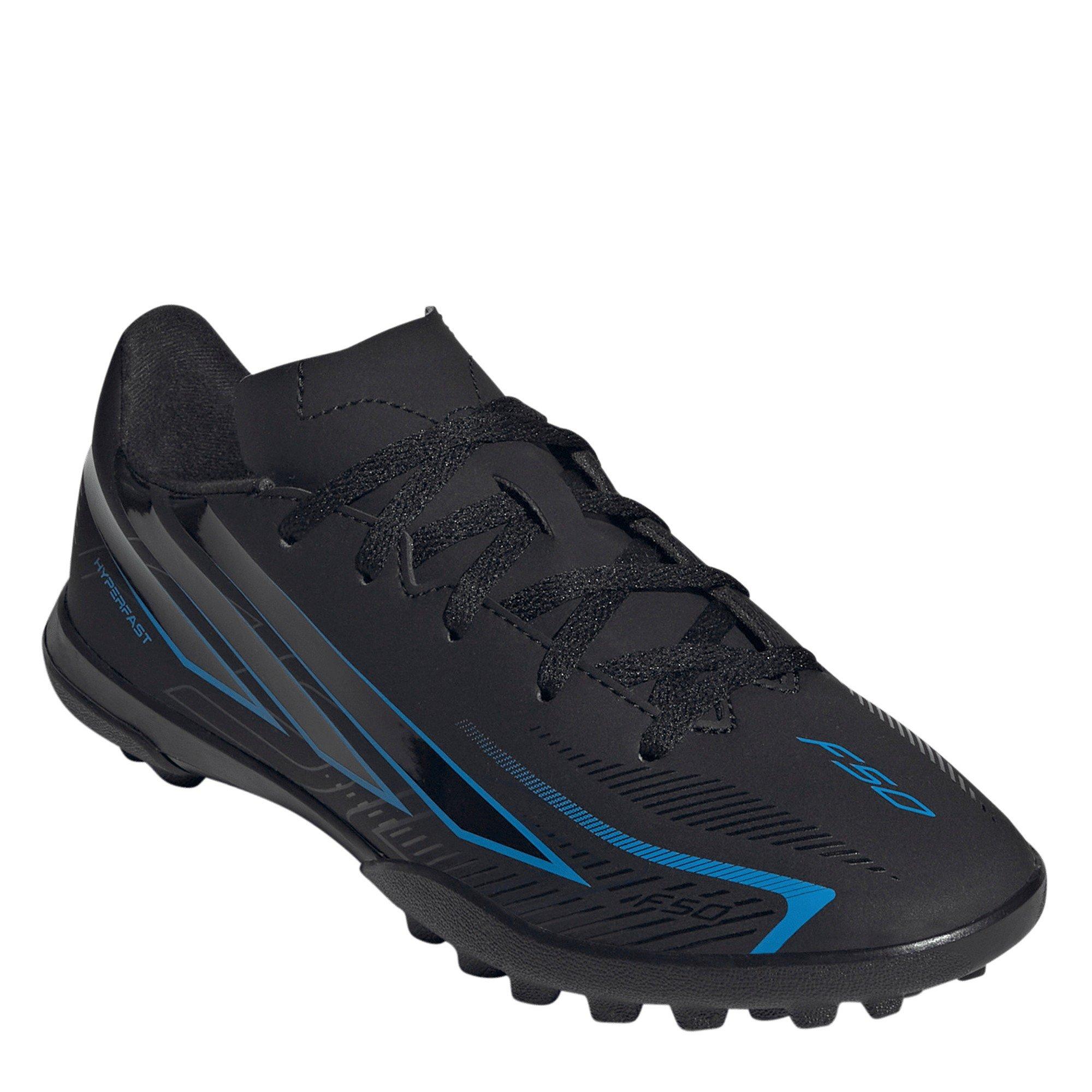 Black/Blue - adidas - F50 Hyperfast Club Turf Football Boots Juniors - 3