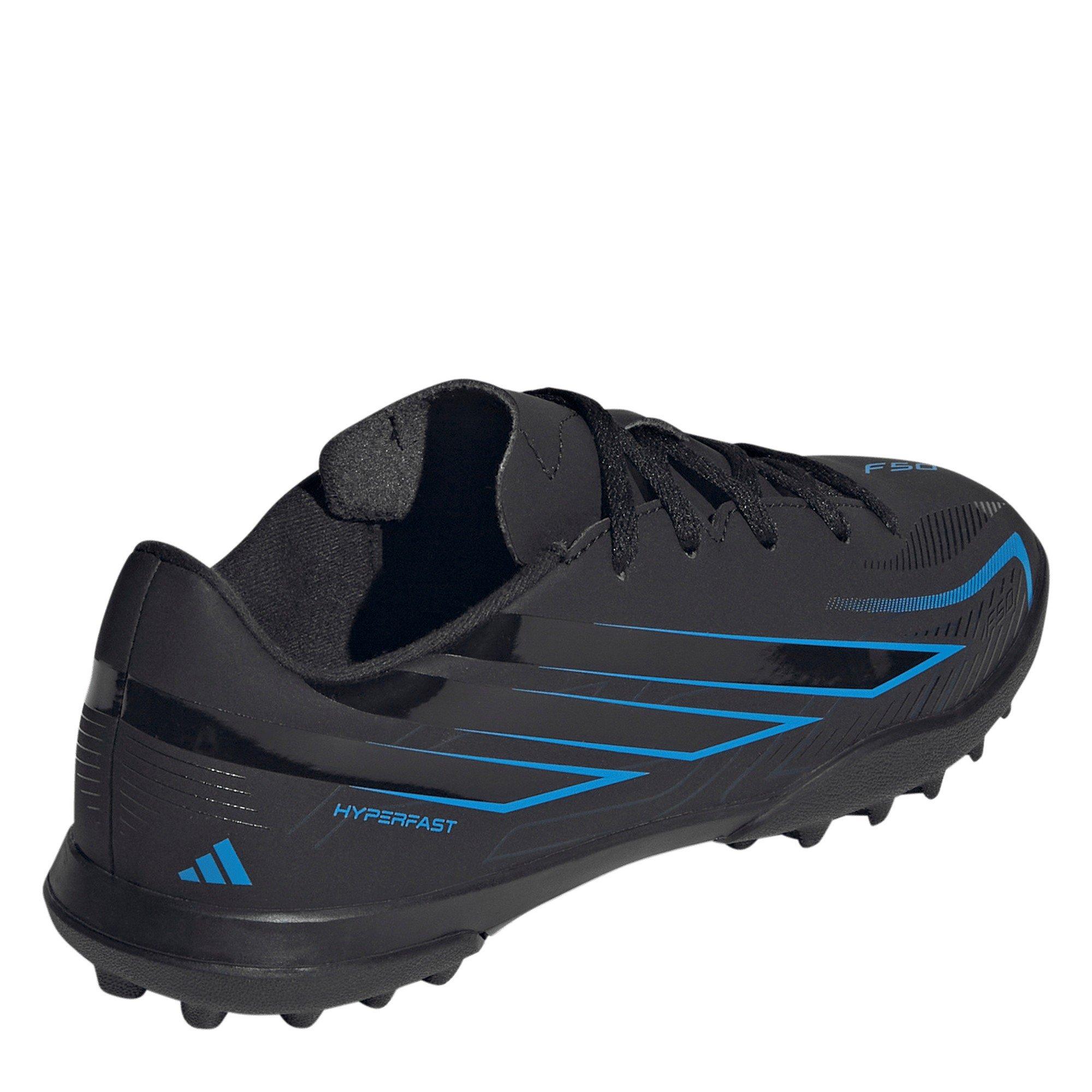 Black/Blue - adidas - F50 Hyperfast Club Turf Football Boots Juniors - 4