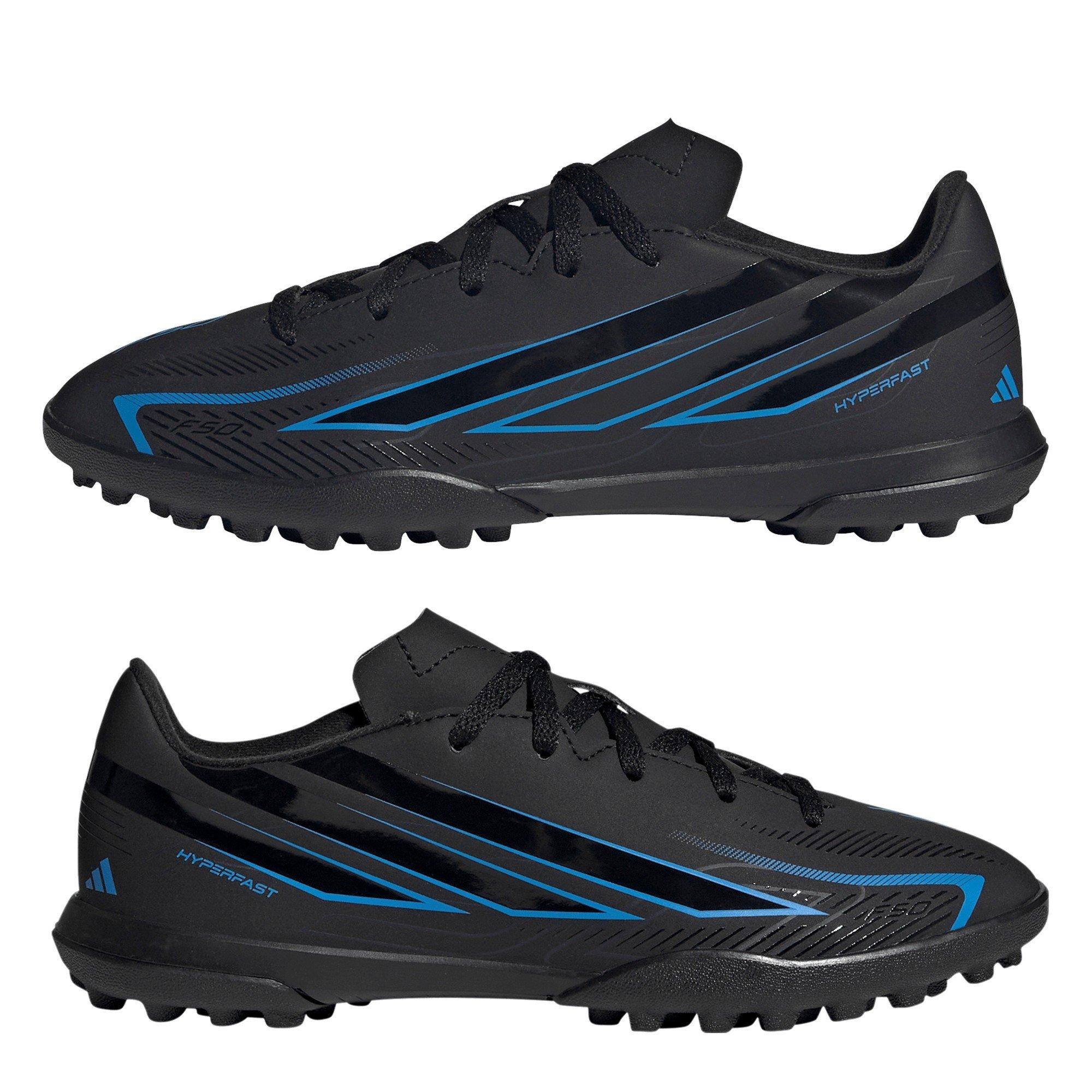 Black/Blue - adidas - F50 Hyperfast Club Turf Football Boots Juniors - 9