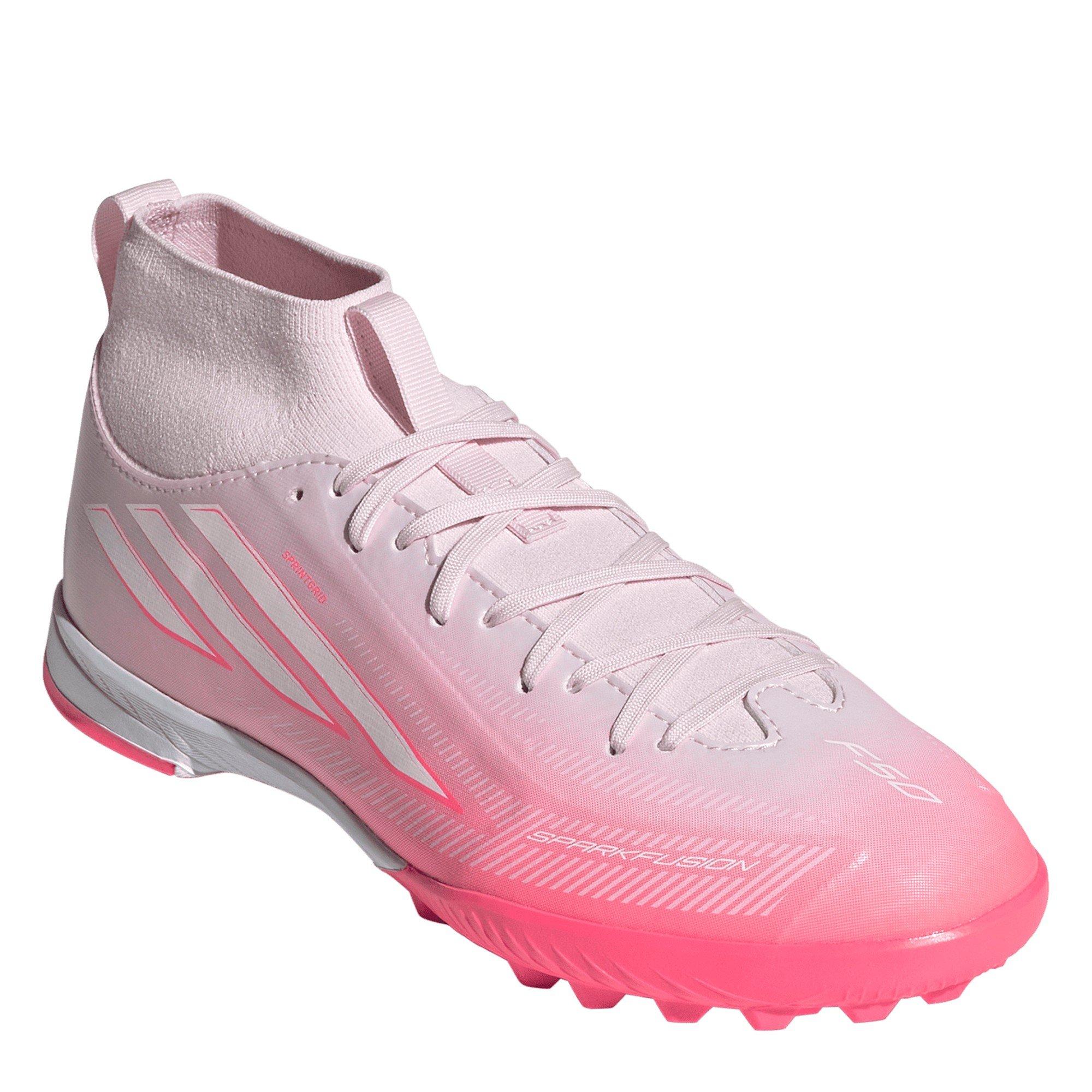 Bijelo/Koraljno - adidas - F50 Sparkfusion League Mid Cut Turf Football Boots Juniors - 3