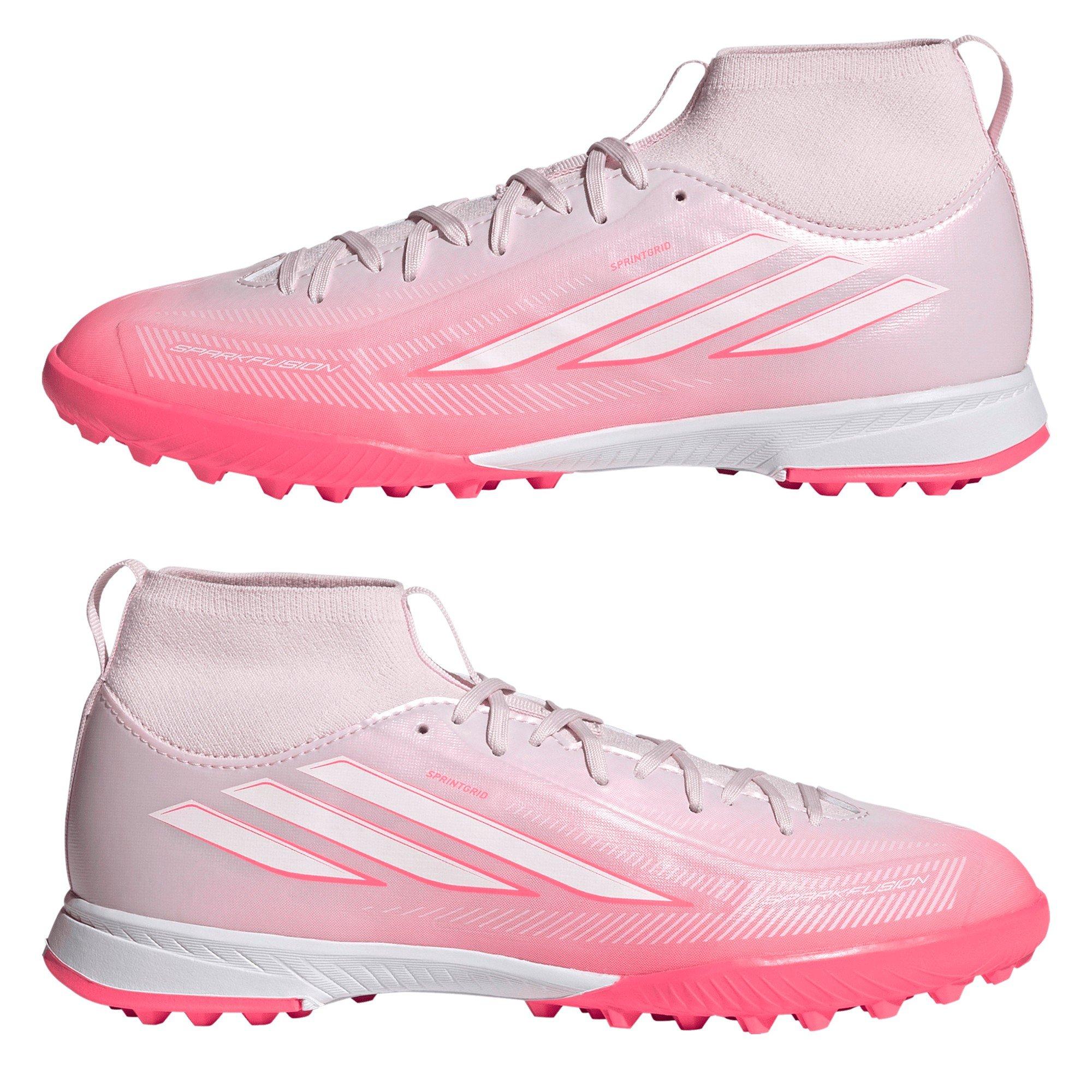 Bijelo/Koraljno - adidas - F50 Sparkfusion League Mid Cut Turf Football Boots Juniors - 9