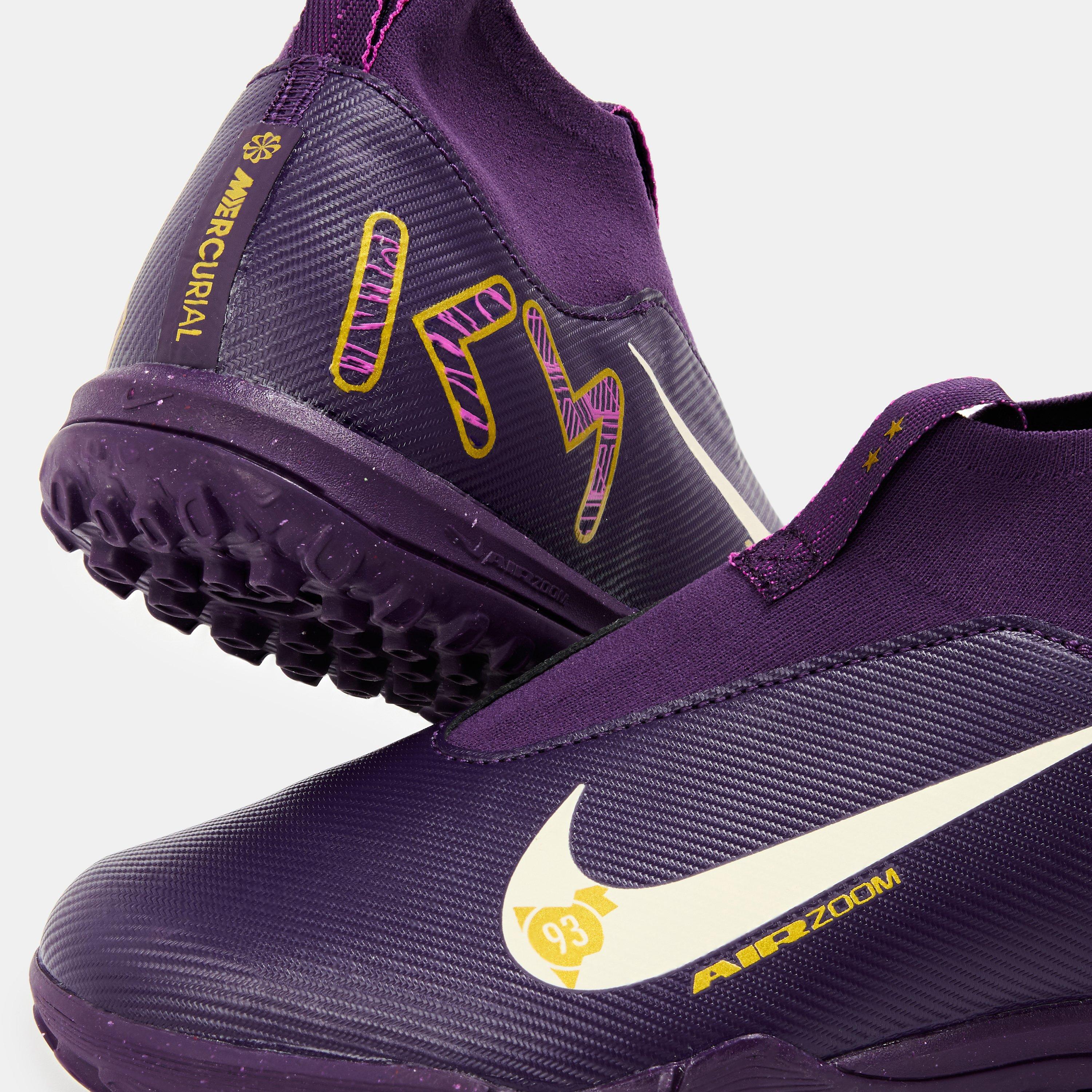 Lilla/Elfenben - Nike - Zoom Mercurial Superfly 10 Academy Junior Astro Turf Football Boots - 5