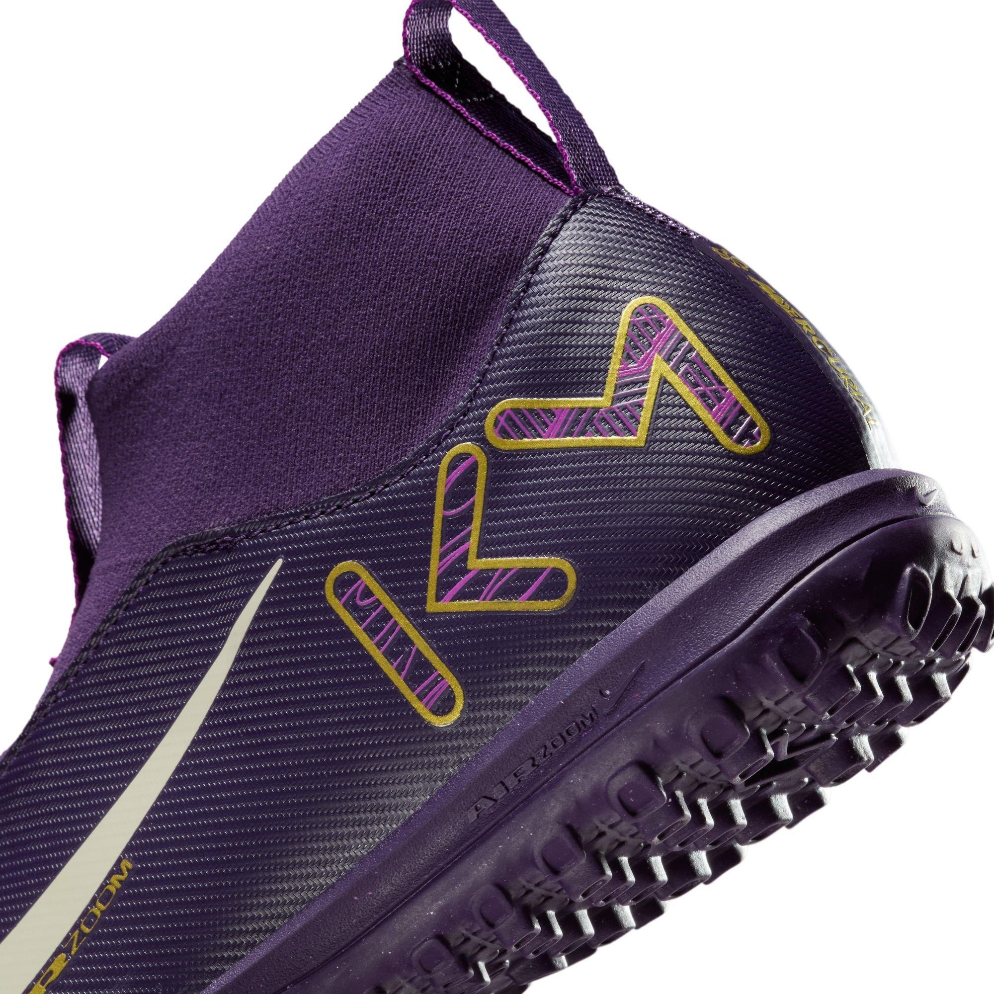 Lilla/Elfenben - Nike - Zoom Mercurial Superfly 10 Academy Junior Astro Turf Football Boots - 8